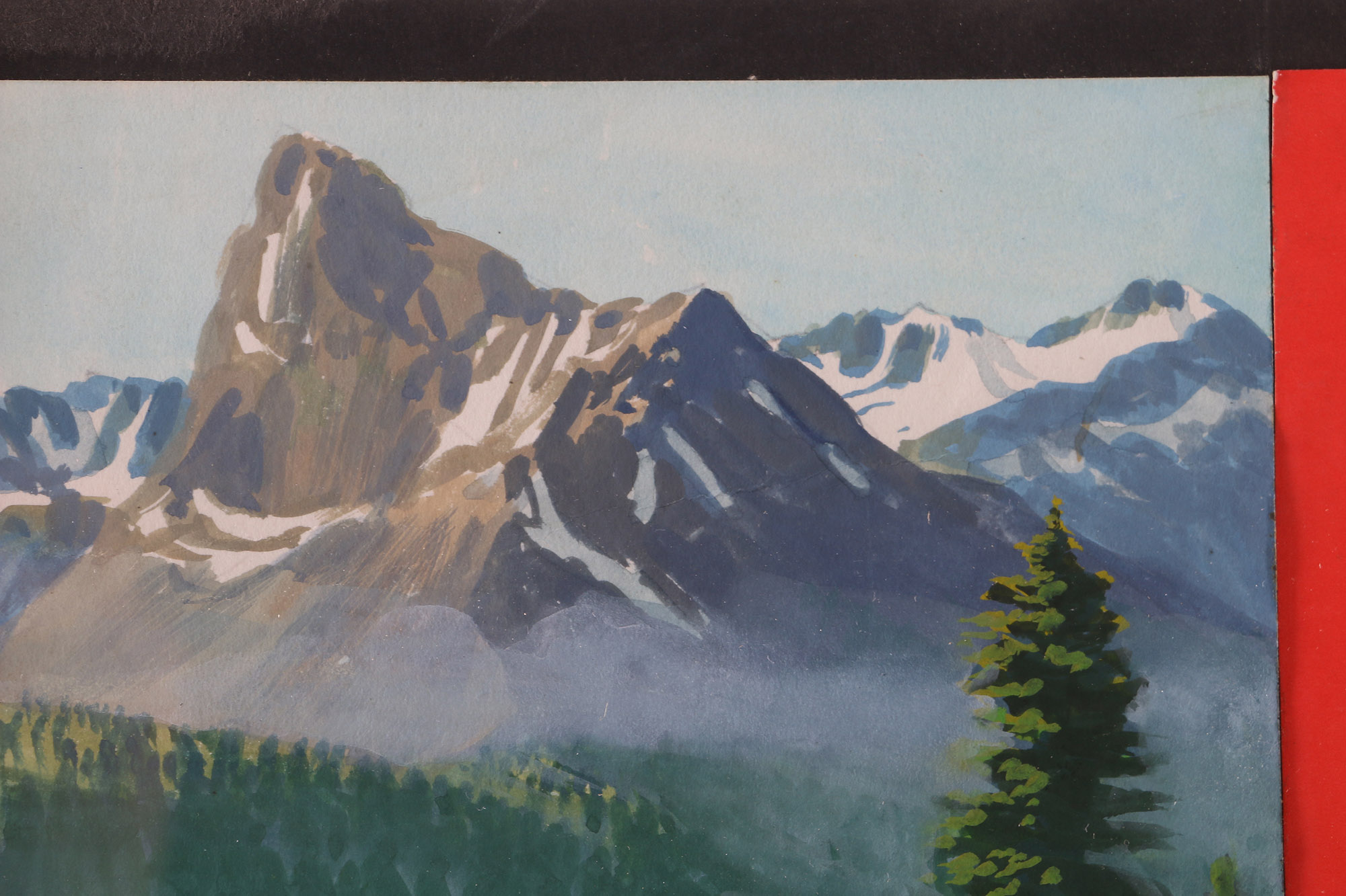 Stanley W. Galli Gouache Painting on Paper "Study for Reader's Digest - March"