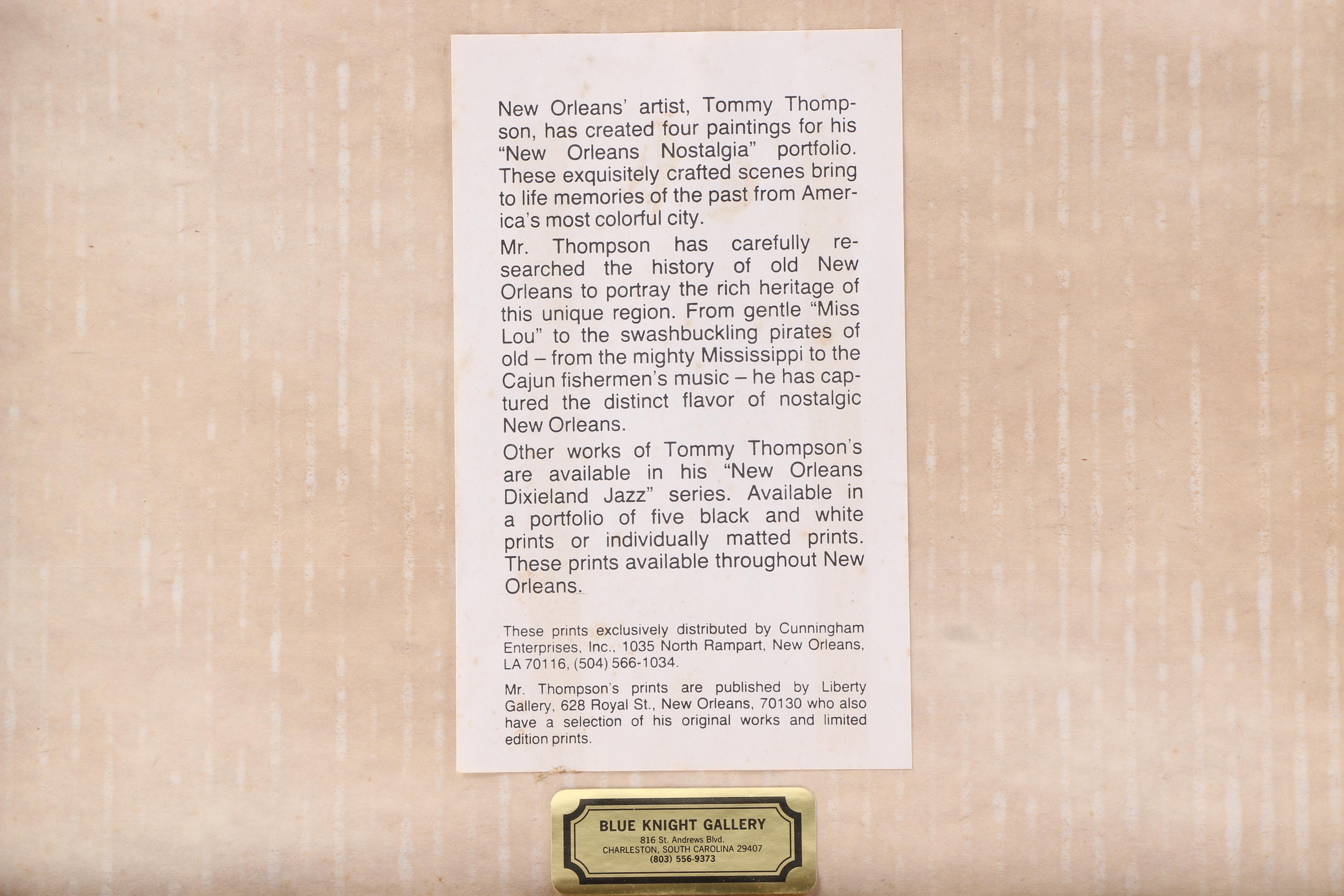 After Tommy Thompson Offset Lithograph on Paper "Pirates in Louisiana"