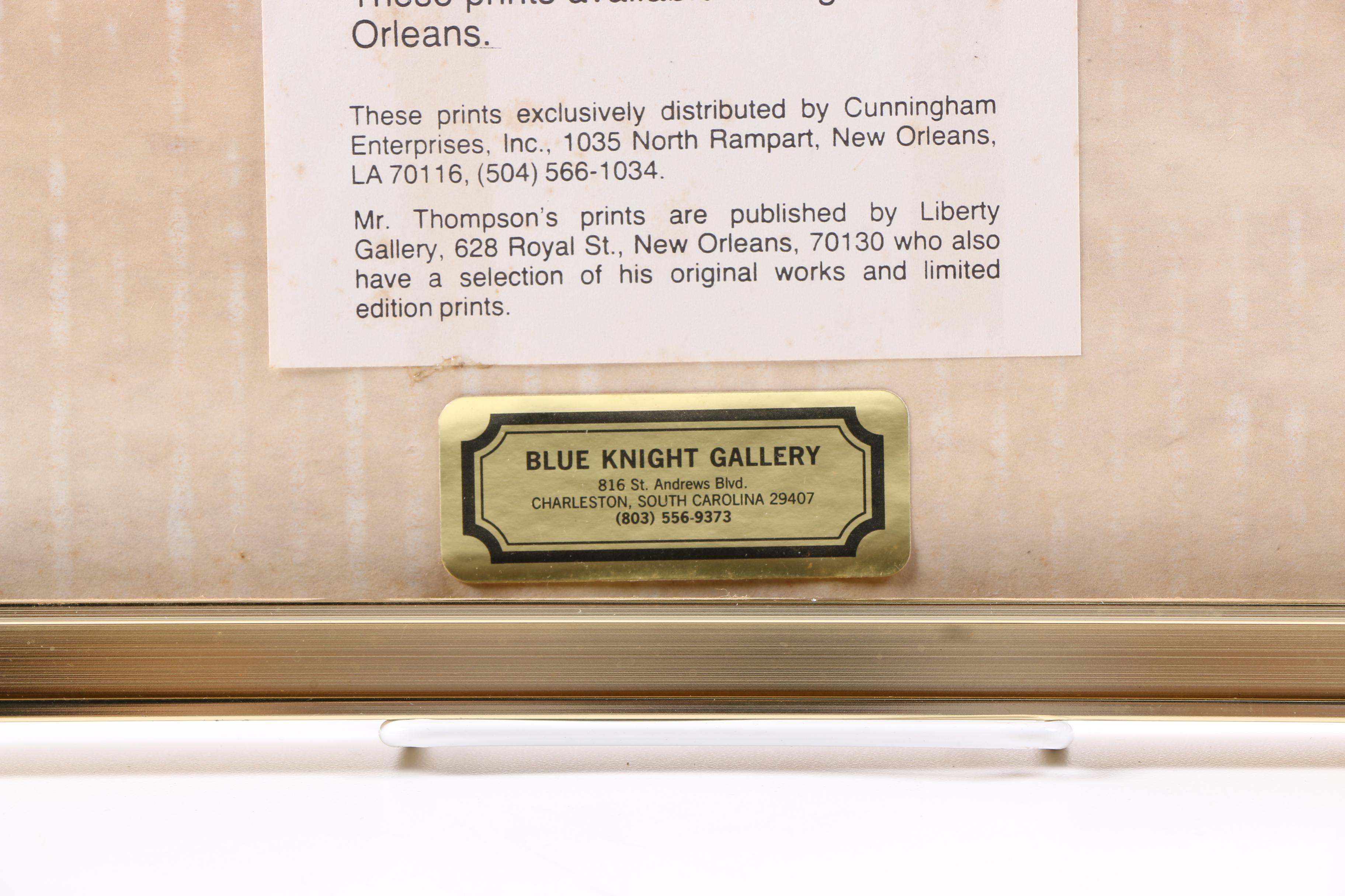 After Tommy Thompson Offset Lithograph on Paper "Pirates in Louisiana"