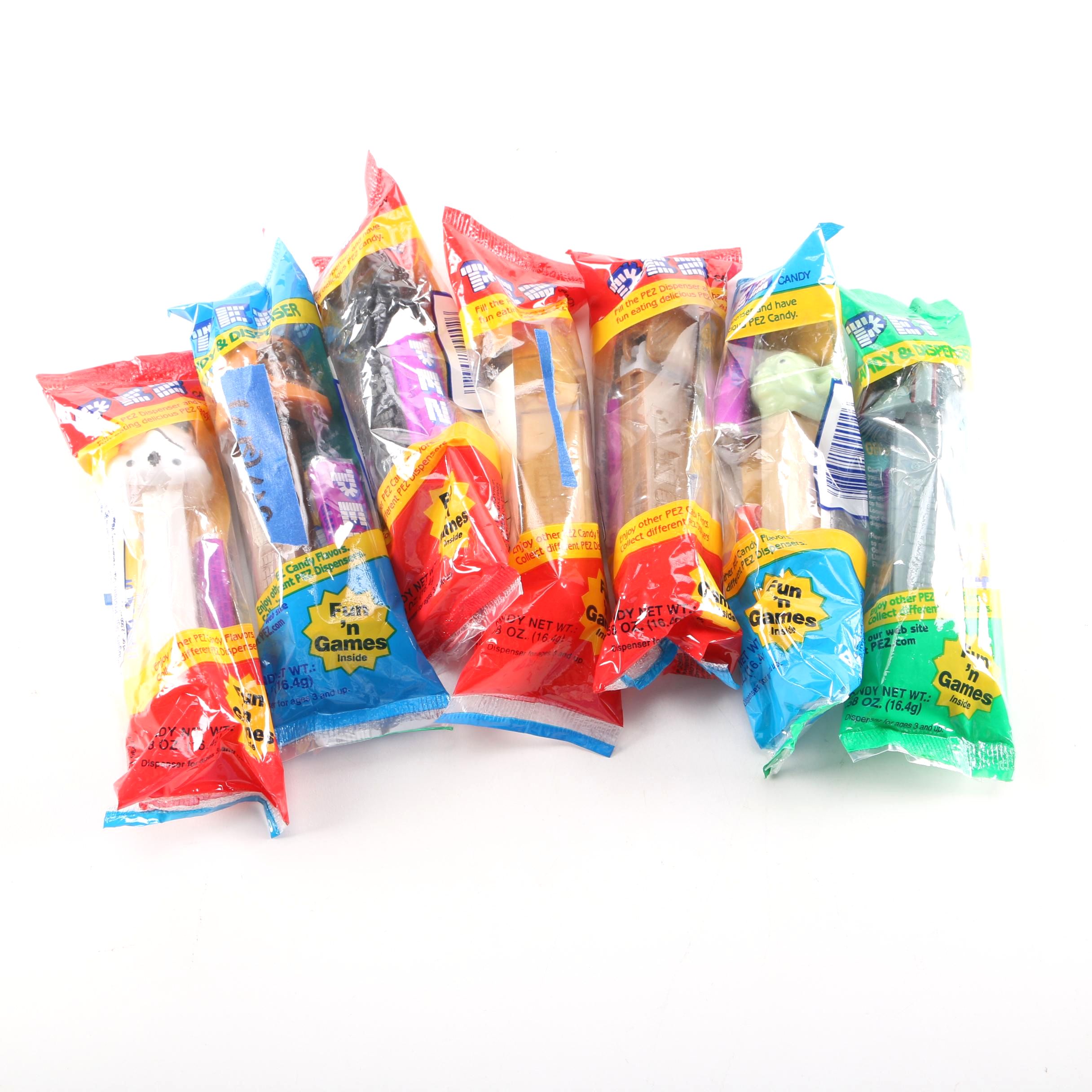 Assorted "Star Wars" Pez Dispensers in Packs