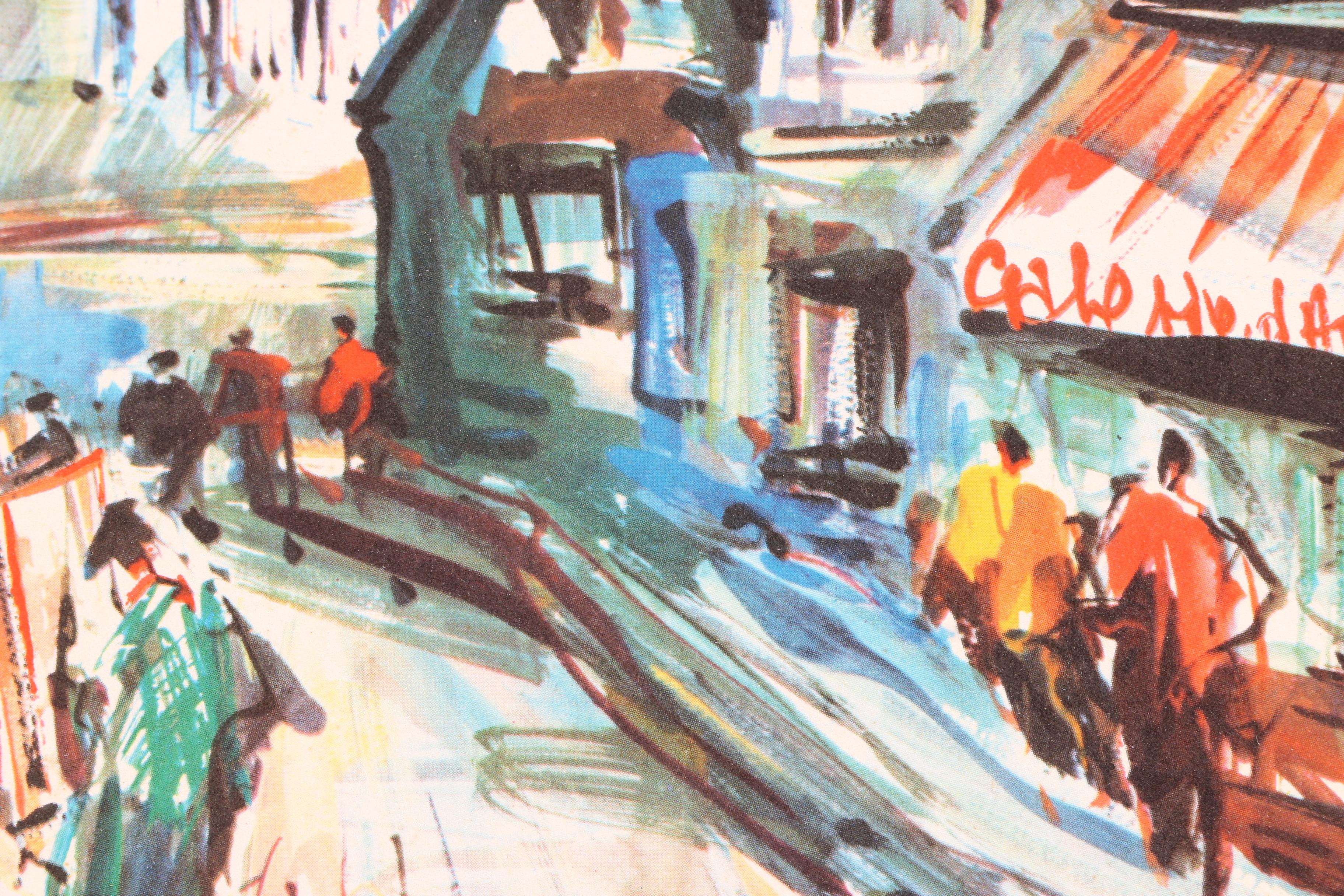 Offset Lithographs After Marius Girard of Paris Churches