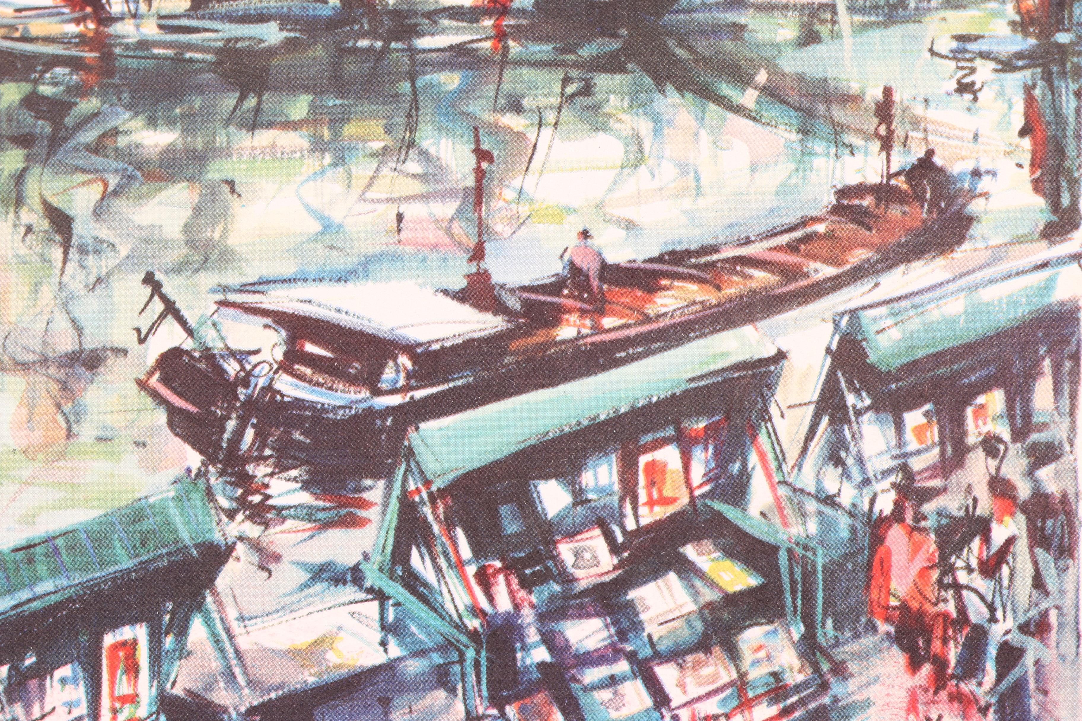 Offset Lithographs After Marius Girard of Paris Churches