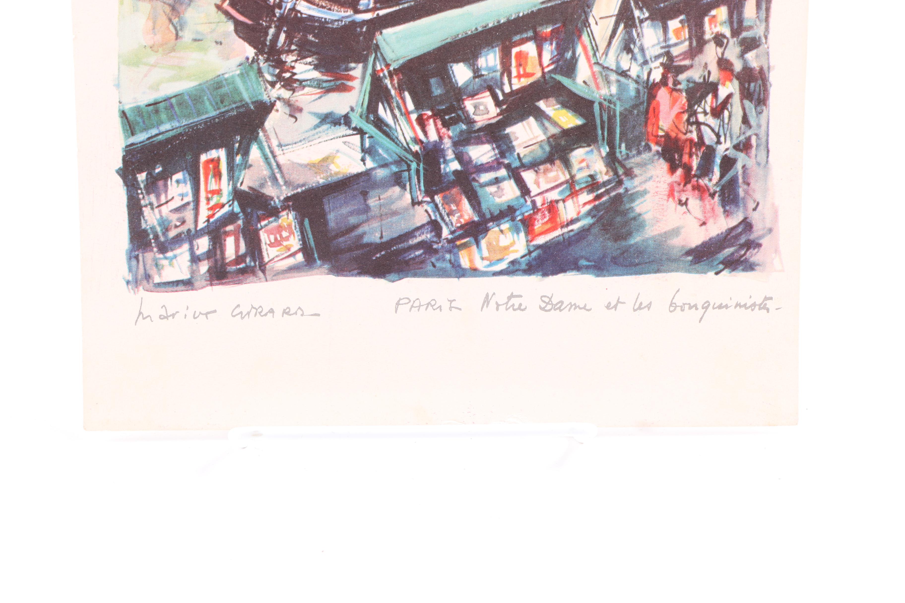 Offset Lithographs After Marius Girard of Paris Churches