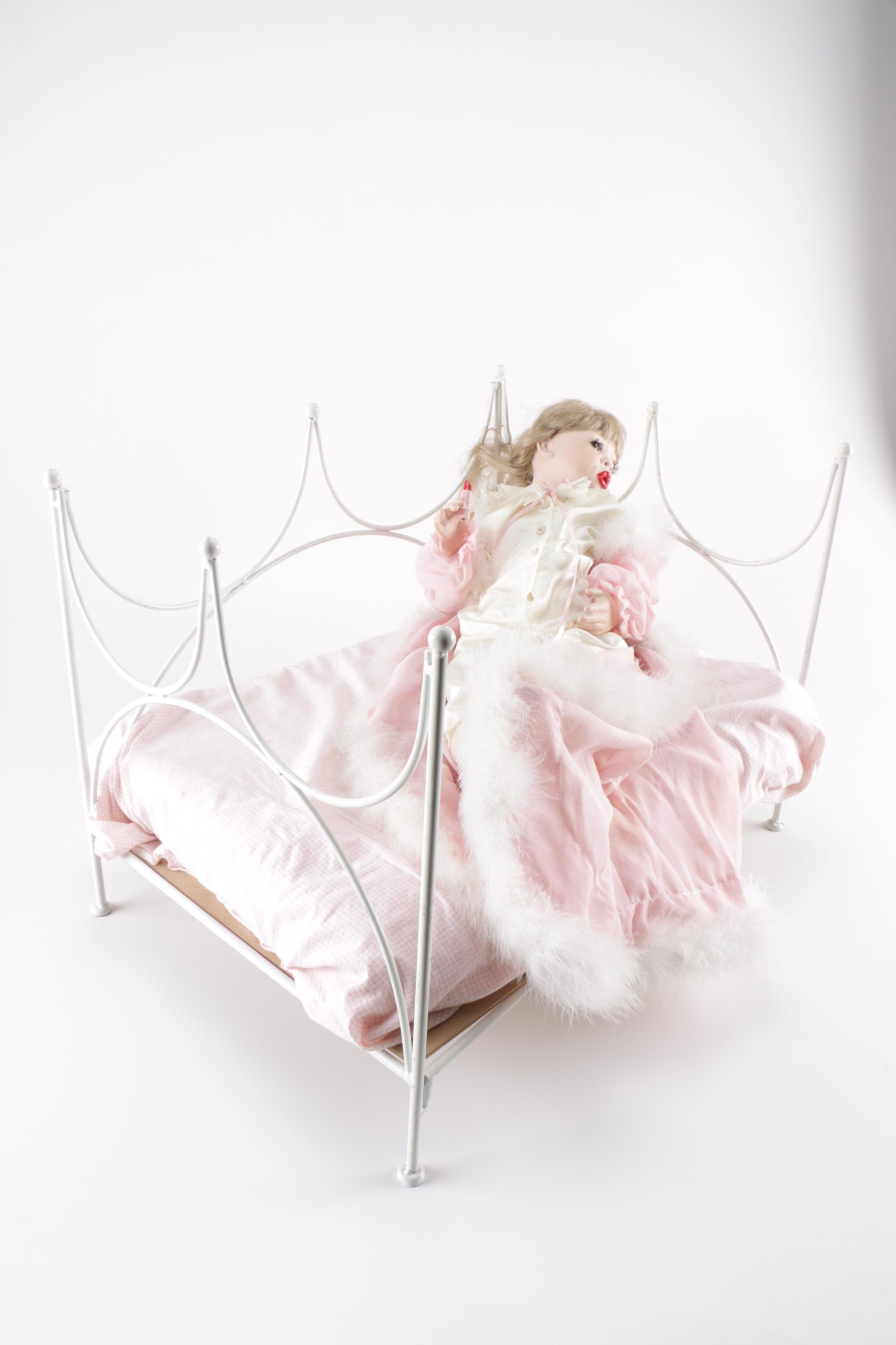 Martha Roberts Porcelain Doll With Red Lipstick