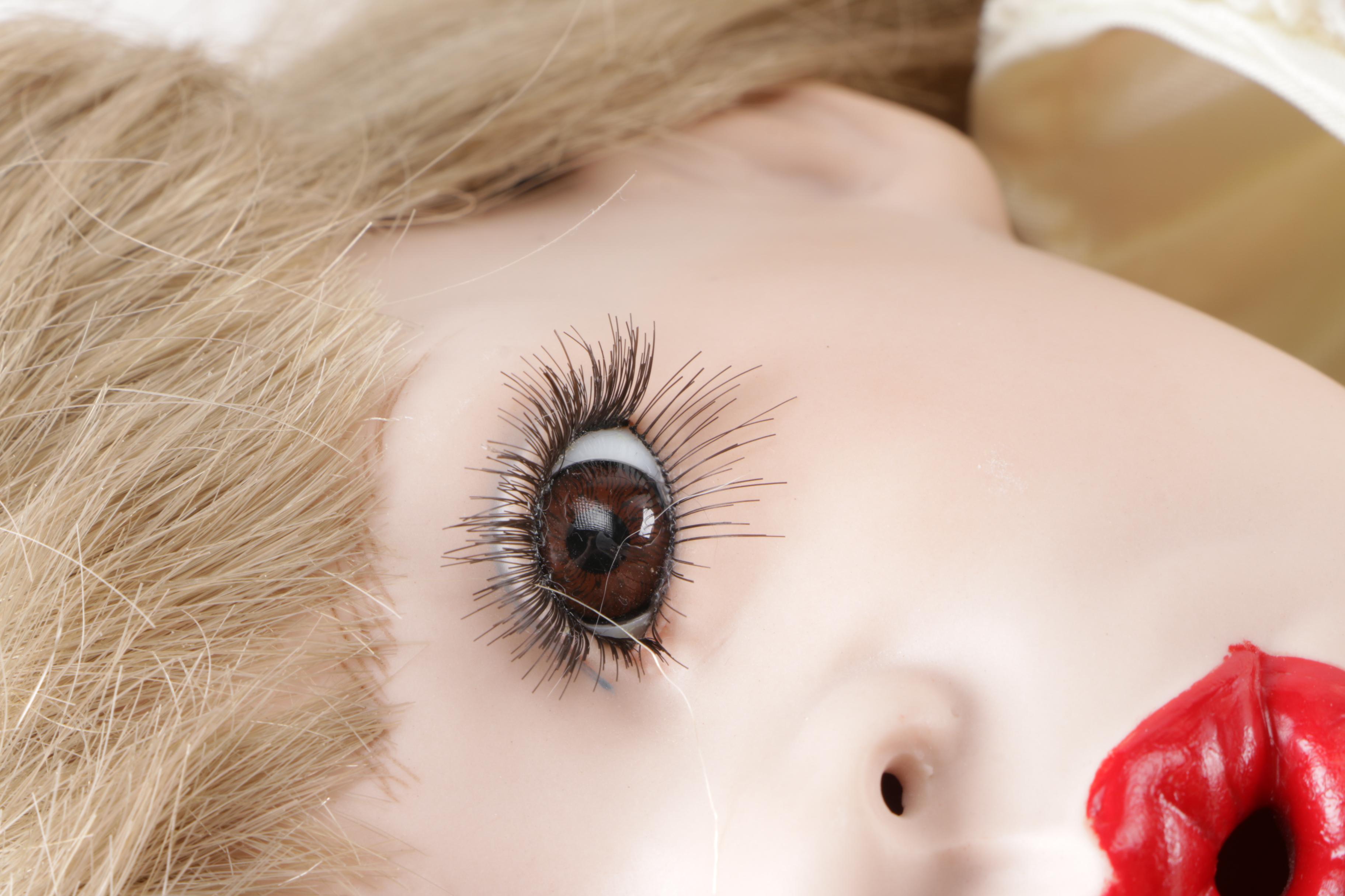 Martha Roberts Porcelain Doll With Red Lipstick