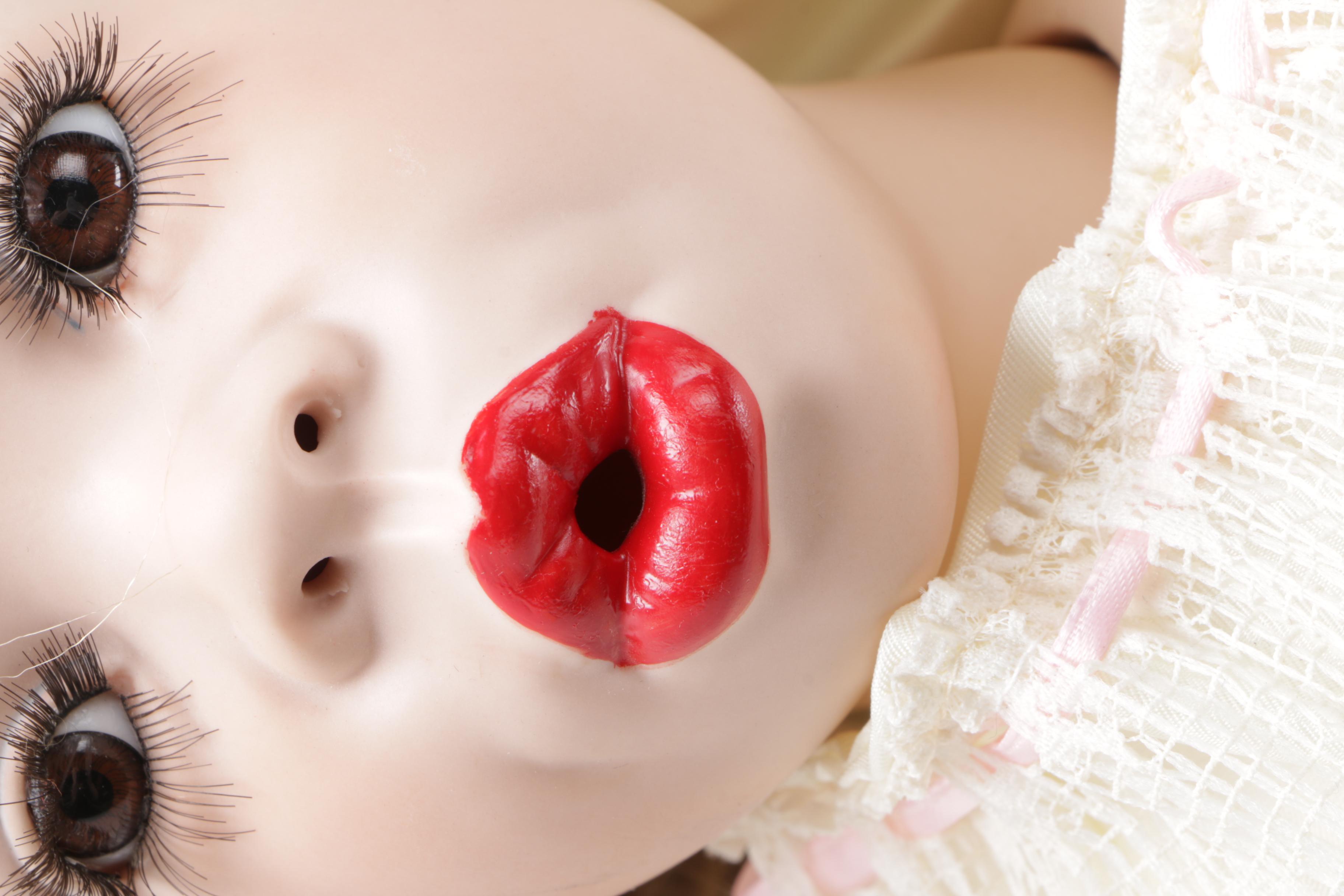 Martha Roberts Porcelain Doll With Red Lipstick