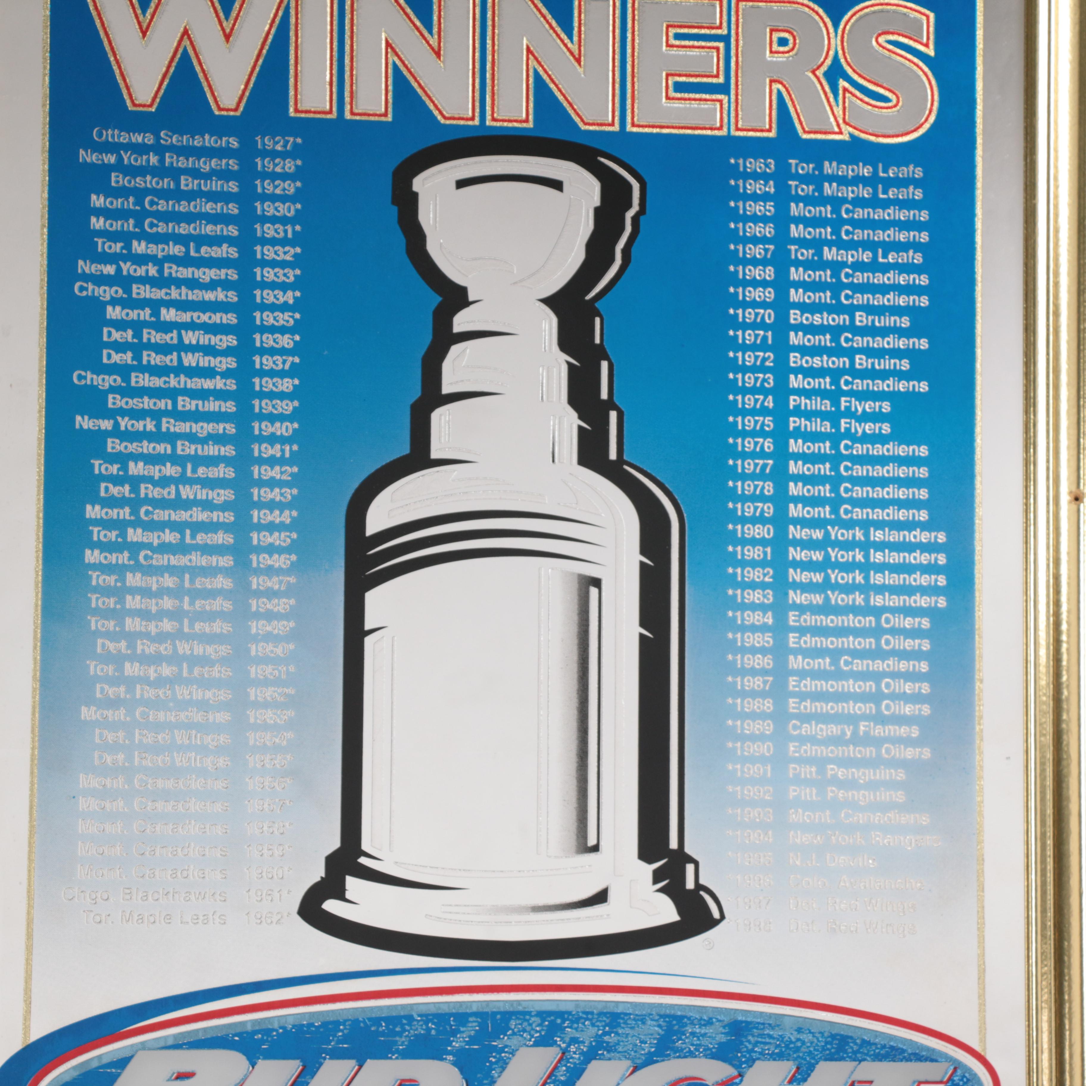 Bud Light Bar Mirror Celebrating NHL Winners