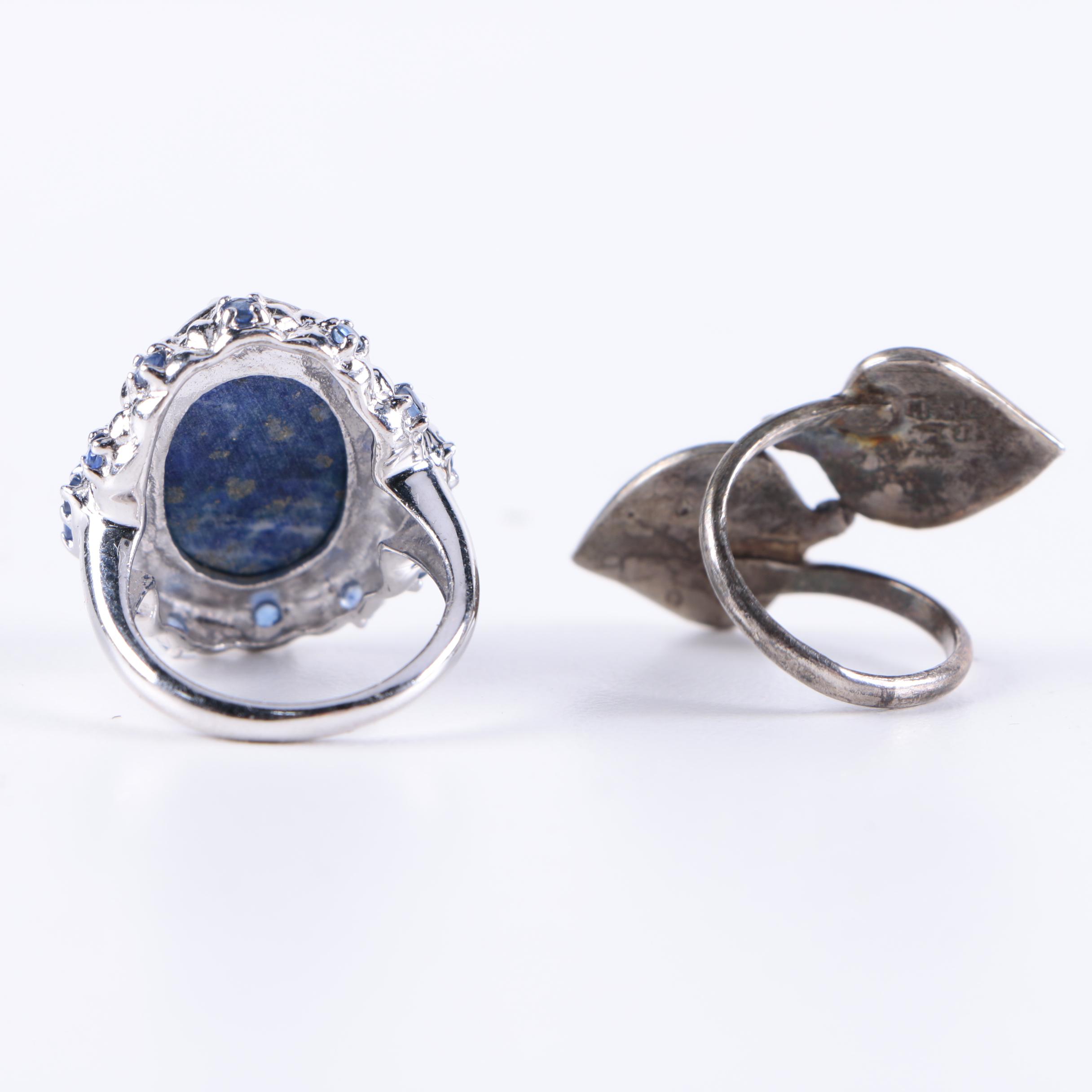 Sterling and Gemstone Rings Including Garnet