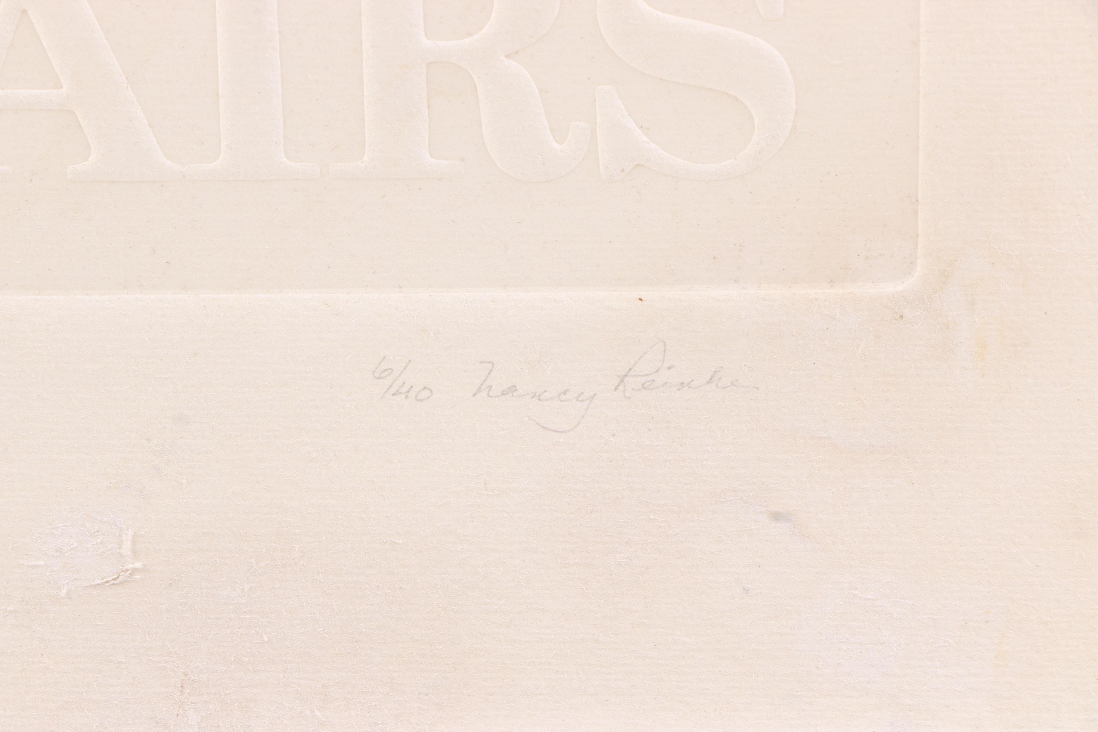 Nancy Reinke Embossed Print "3 Chairs"