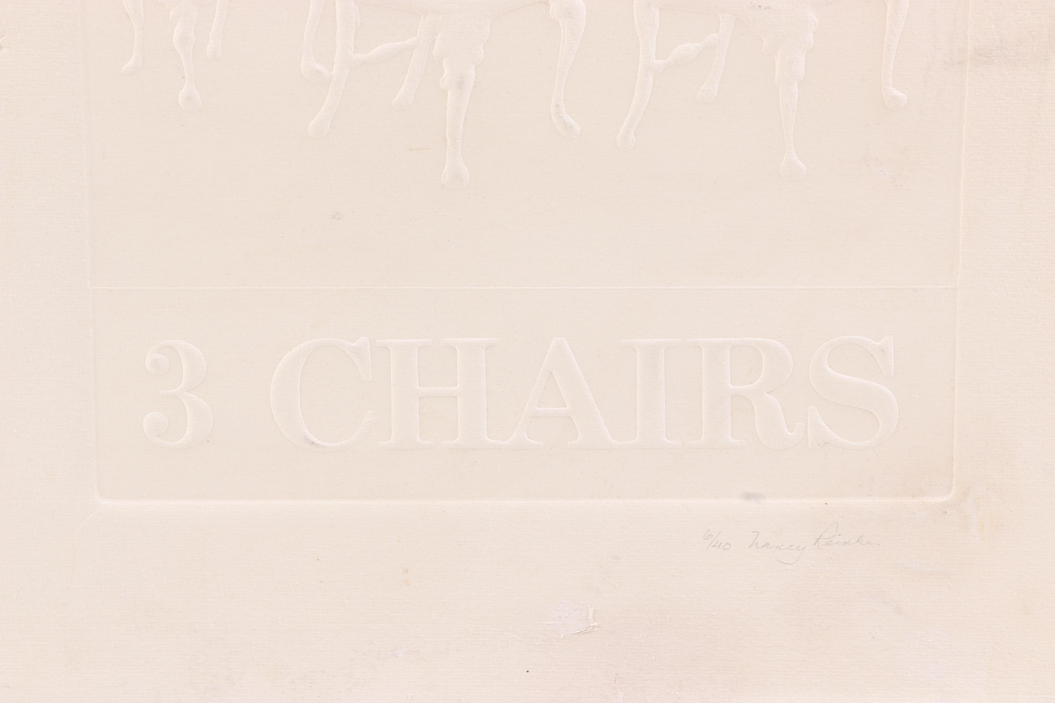 Nancy Reinke Embossed Print "3 Chairs"