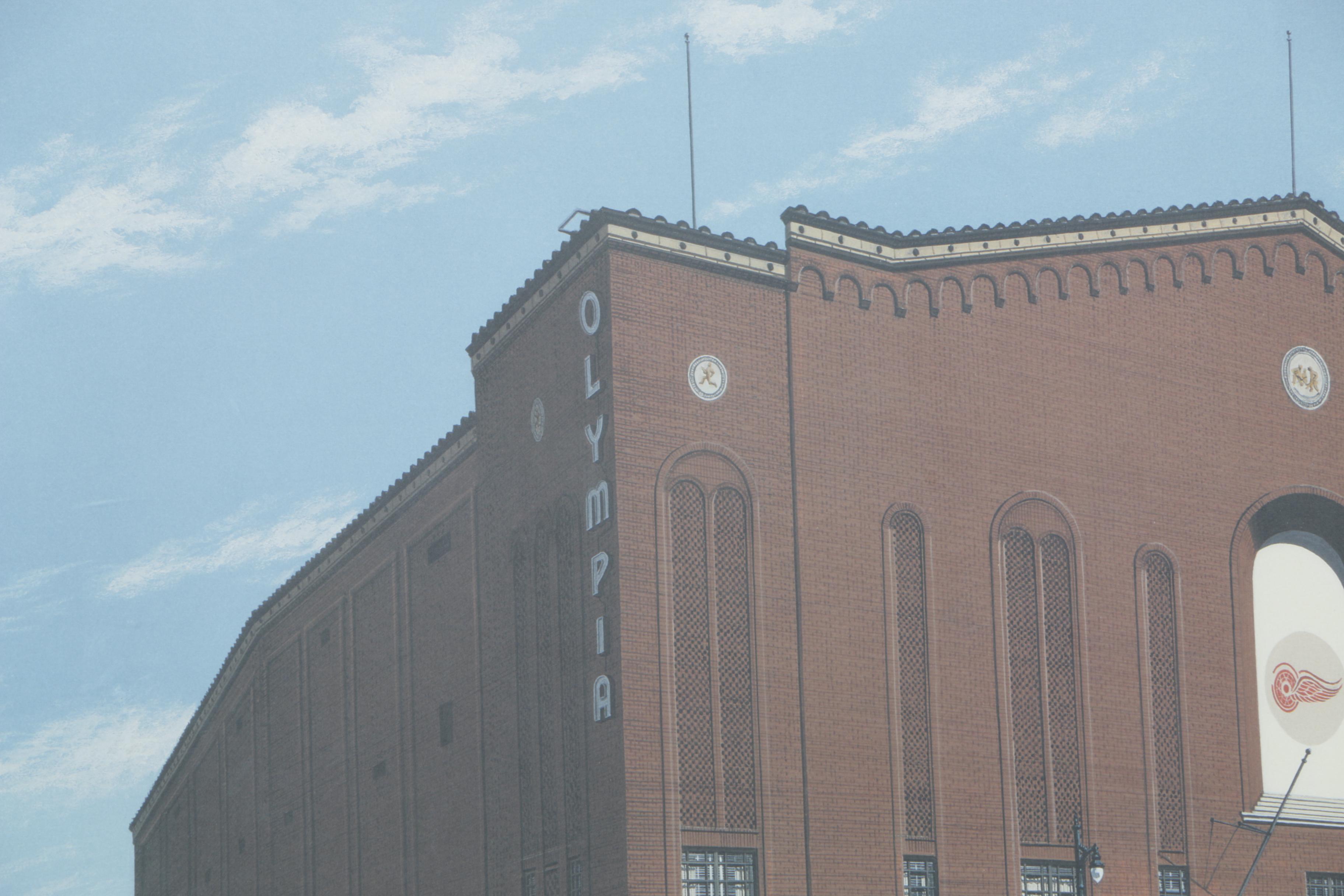 William Moss Limited Edition Lithographs of Detroit Stadiums