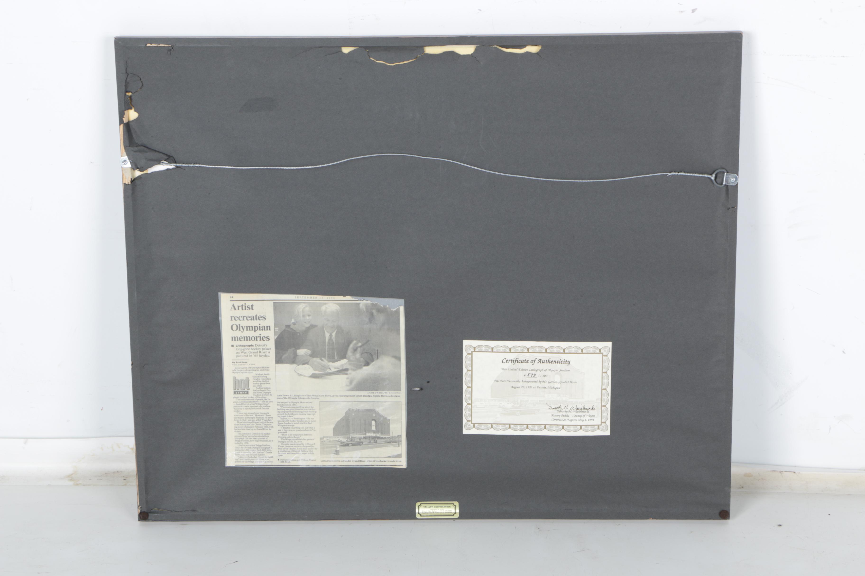 William Moss Limited Edition Lithographs of Detroit Stadiums