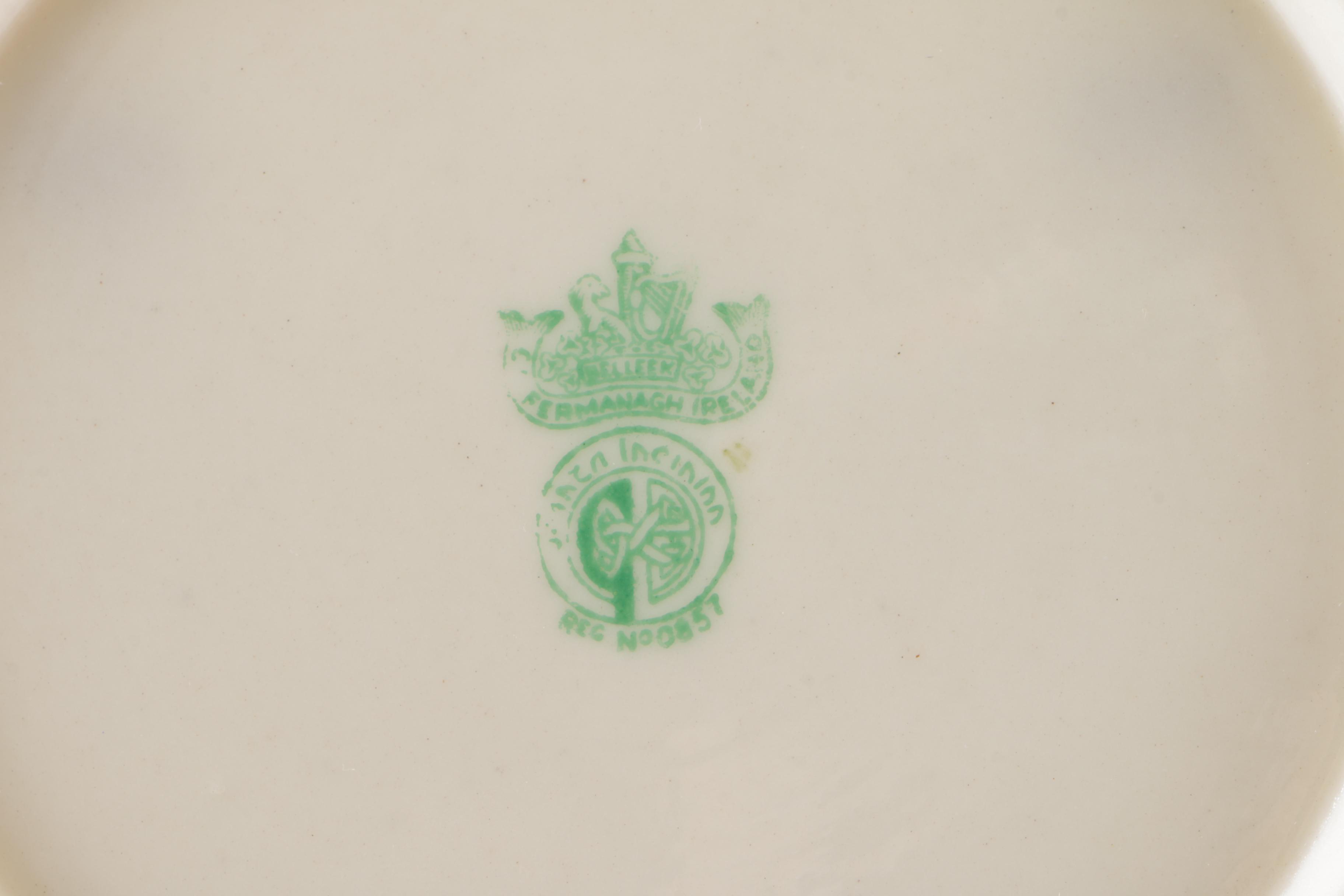 Belleek "Shamrock" and "Harp Shamrock" Fine Porcelain Tableware