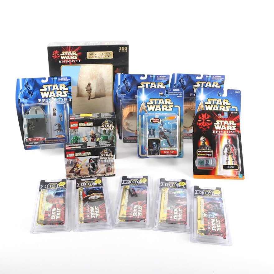 "Star Wars" Action Figures, Trading Cards, and Puzzle