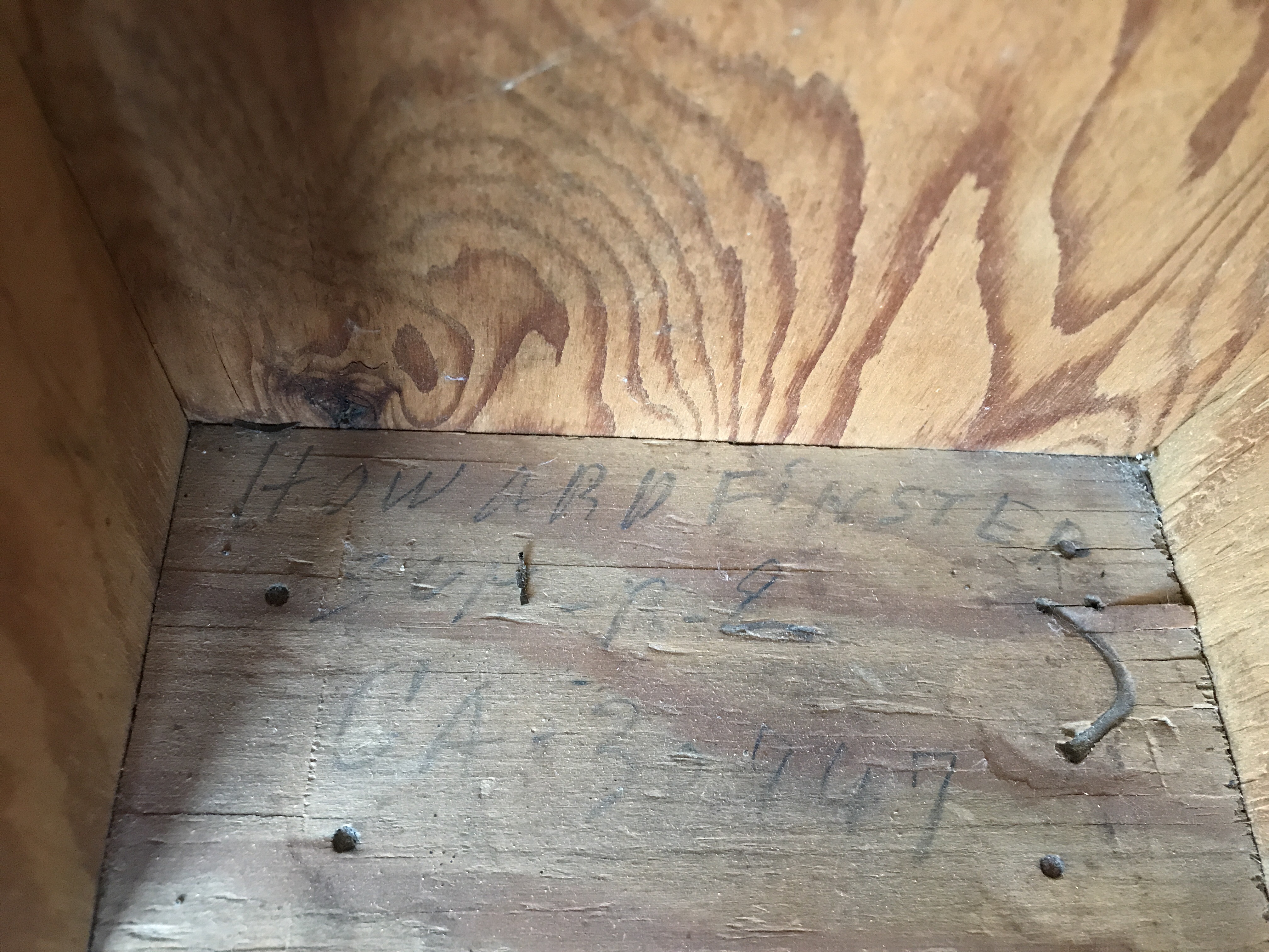 Sessions Folk Art Wooden Wall Clock Signed by Howard Finster