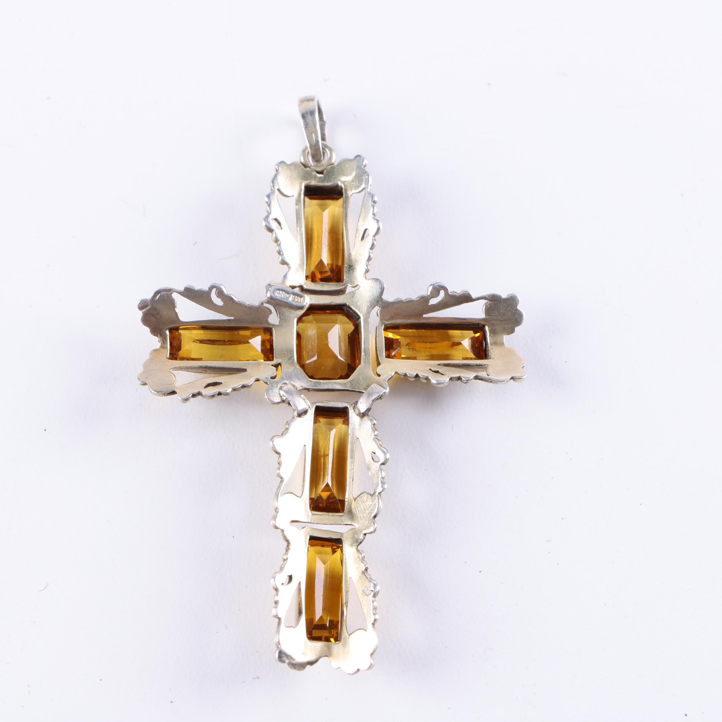 Sterling Silver Accessories Including a Cross Pendant