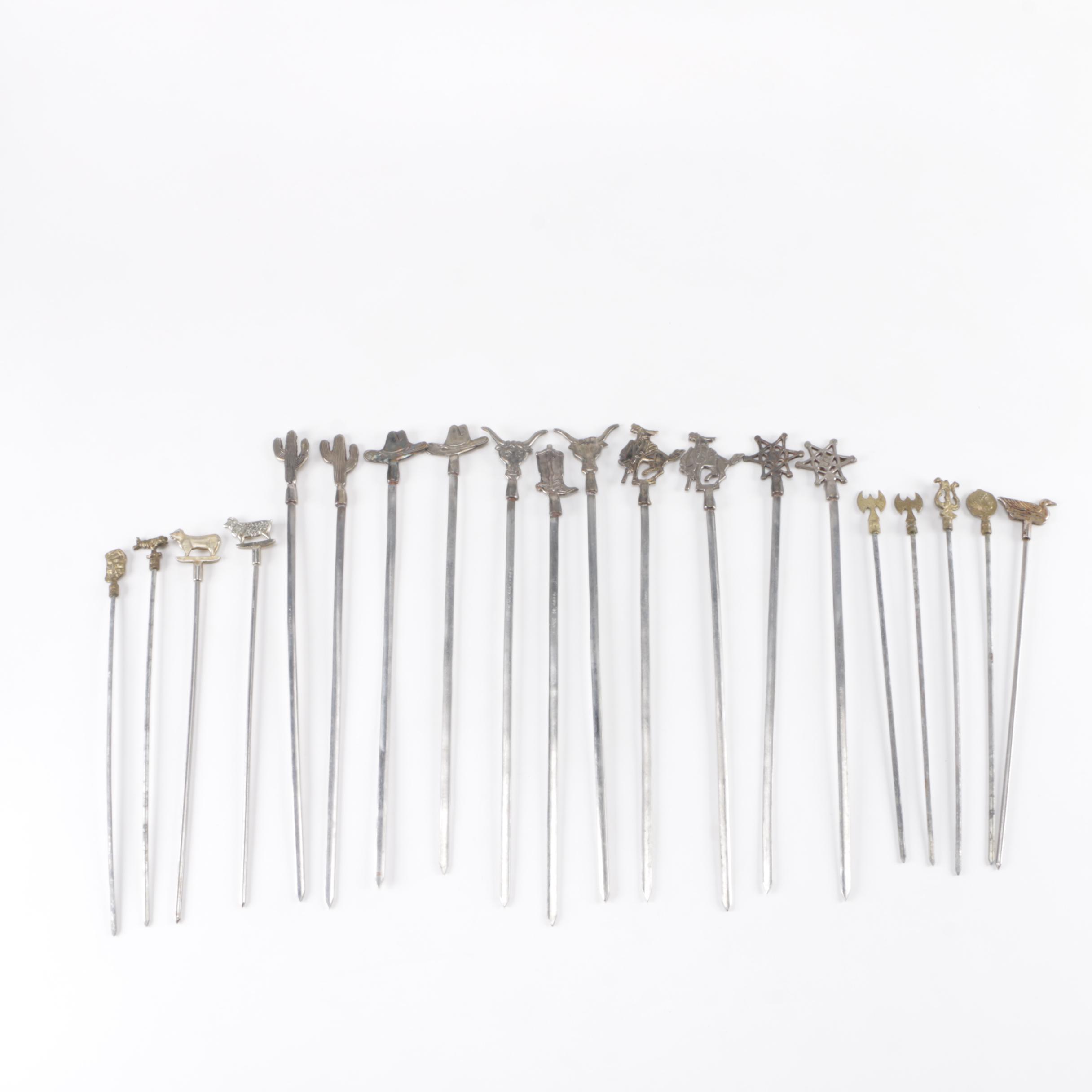 Assortment of Metal Kebab Skewers