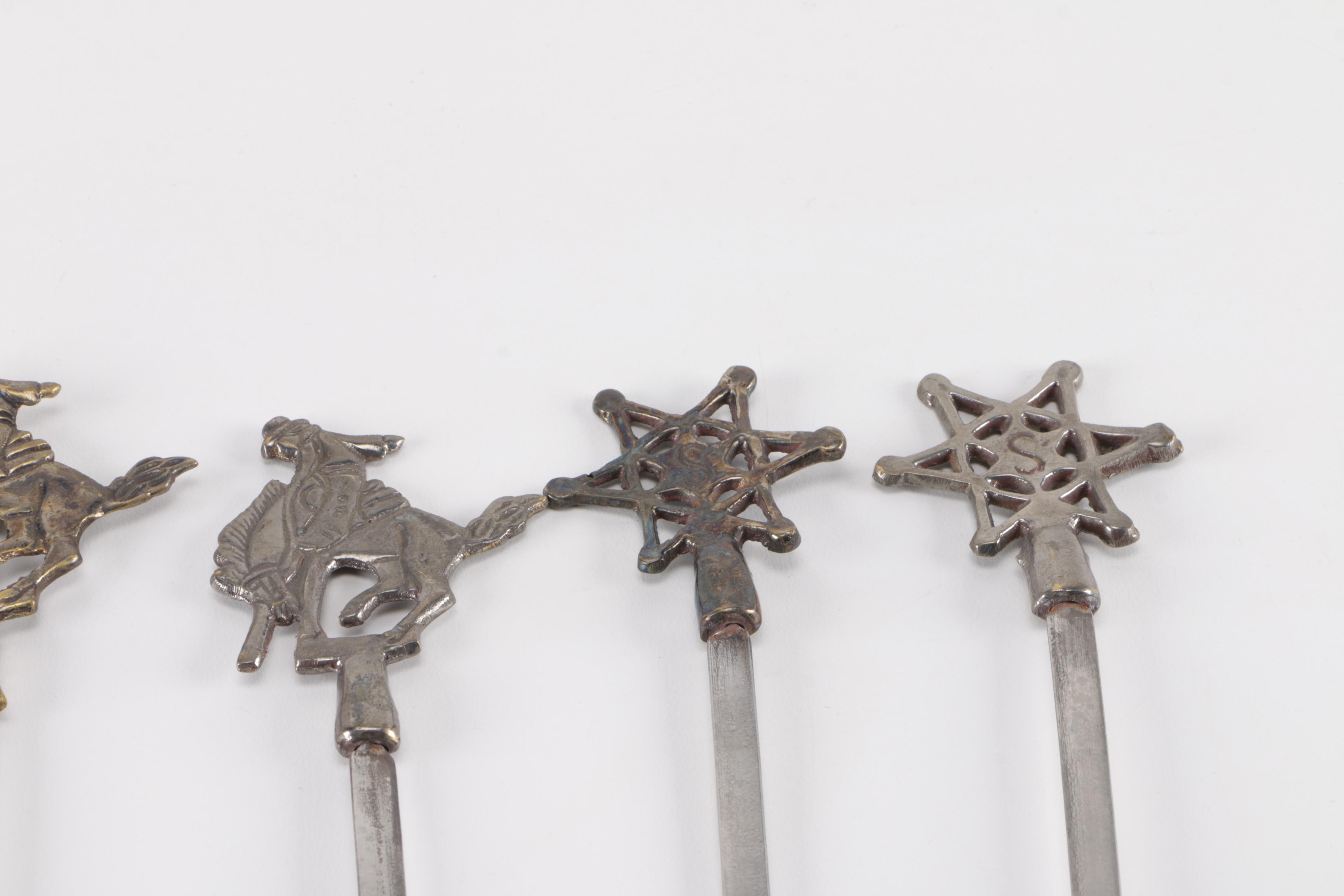 Assortment of Metal Kebab Skewers