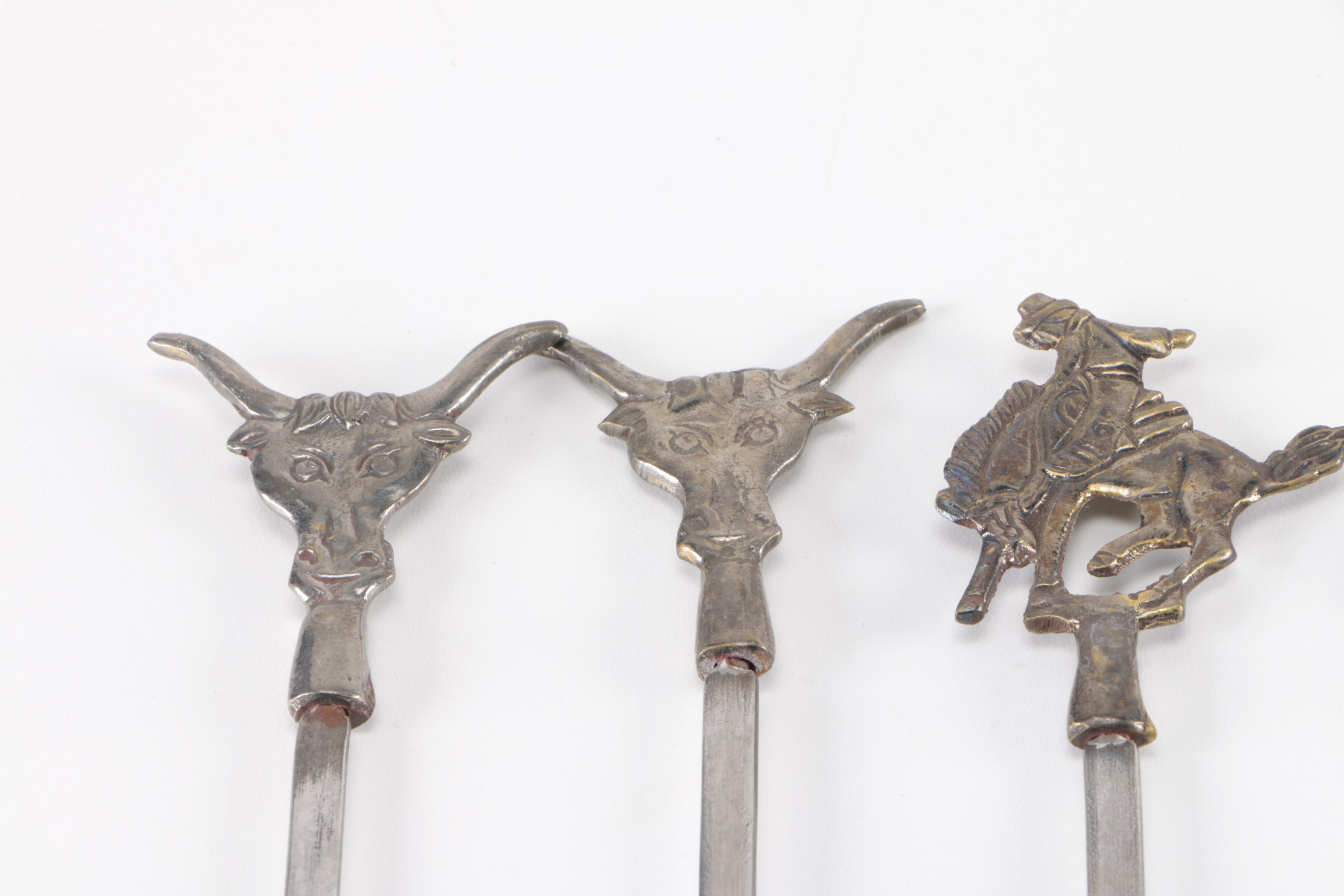 Assortment of Metal Kebab Skewers