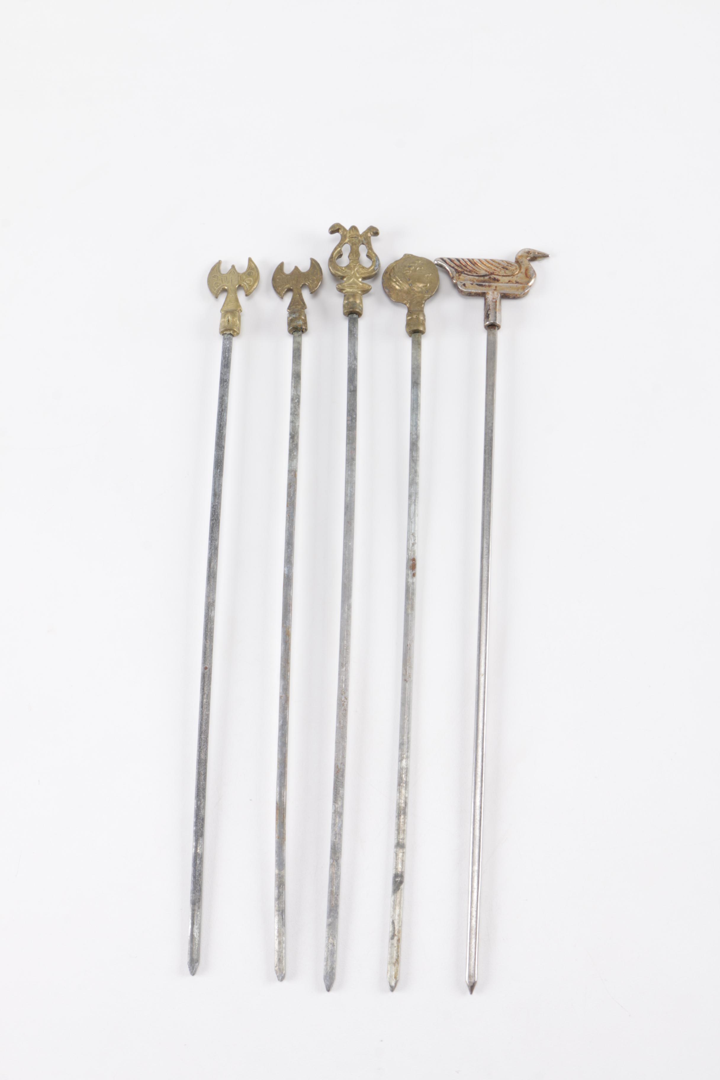 Assortment of Metal Kebab Skewers