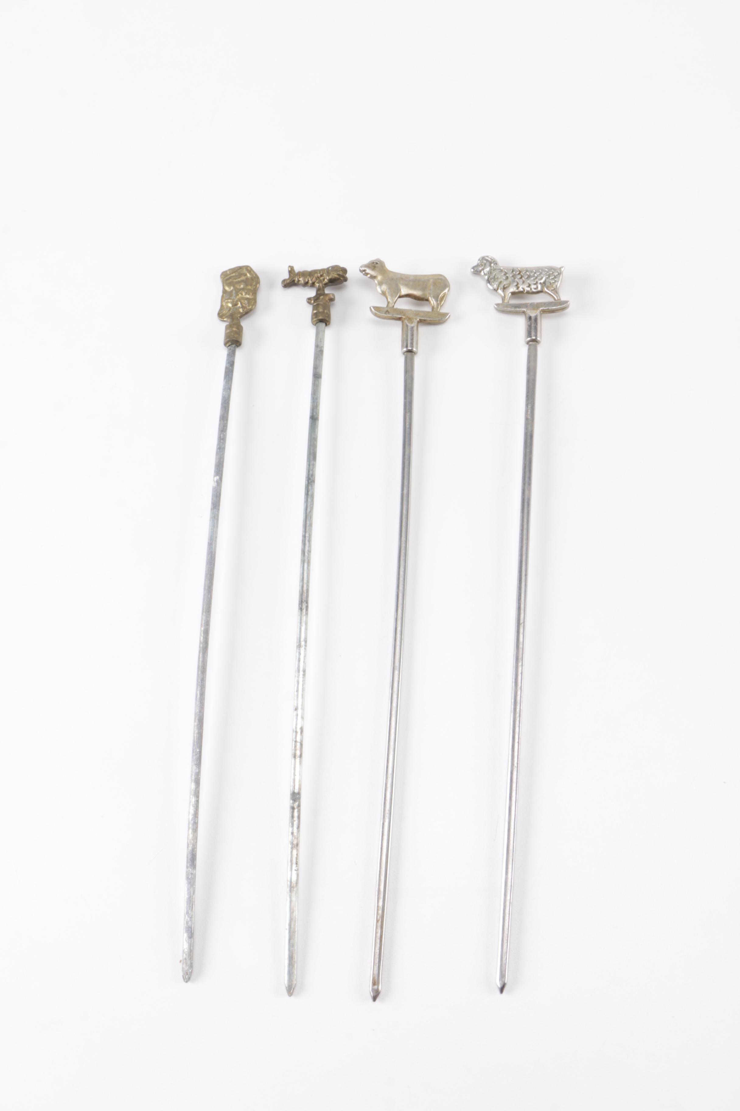 Assortment of Metal Kebab Skewers
