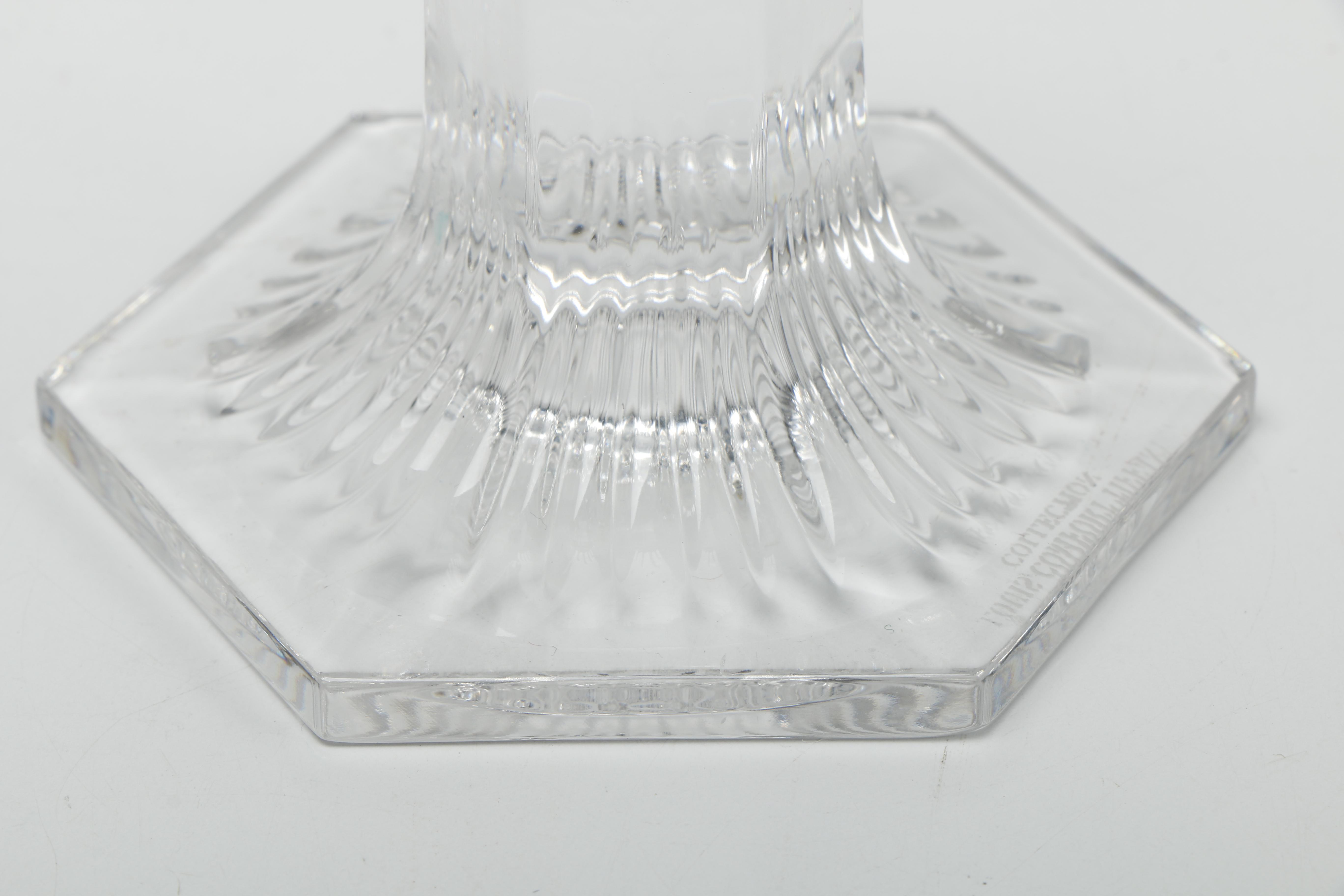 Tiffany & Co. "Louis Comfort Tiffany Collection" Crystal Candleholders