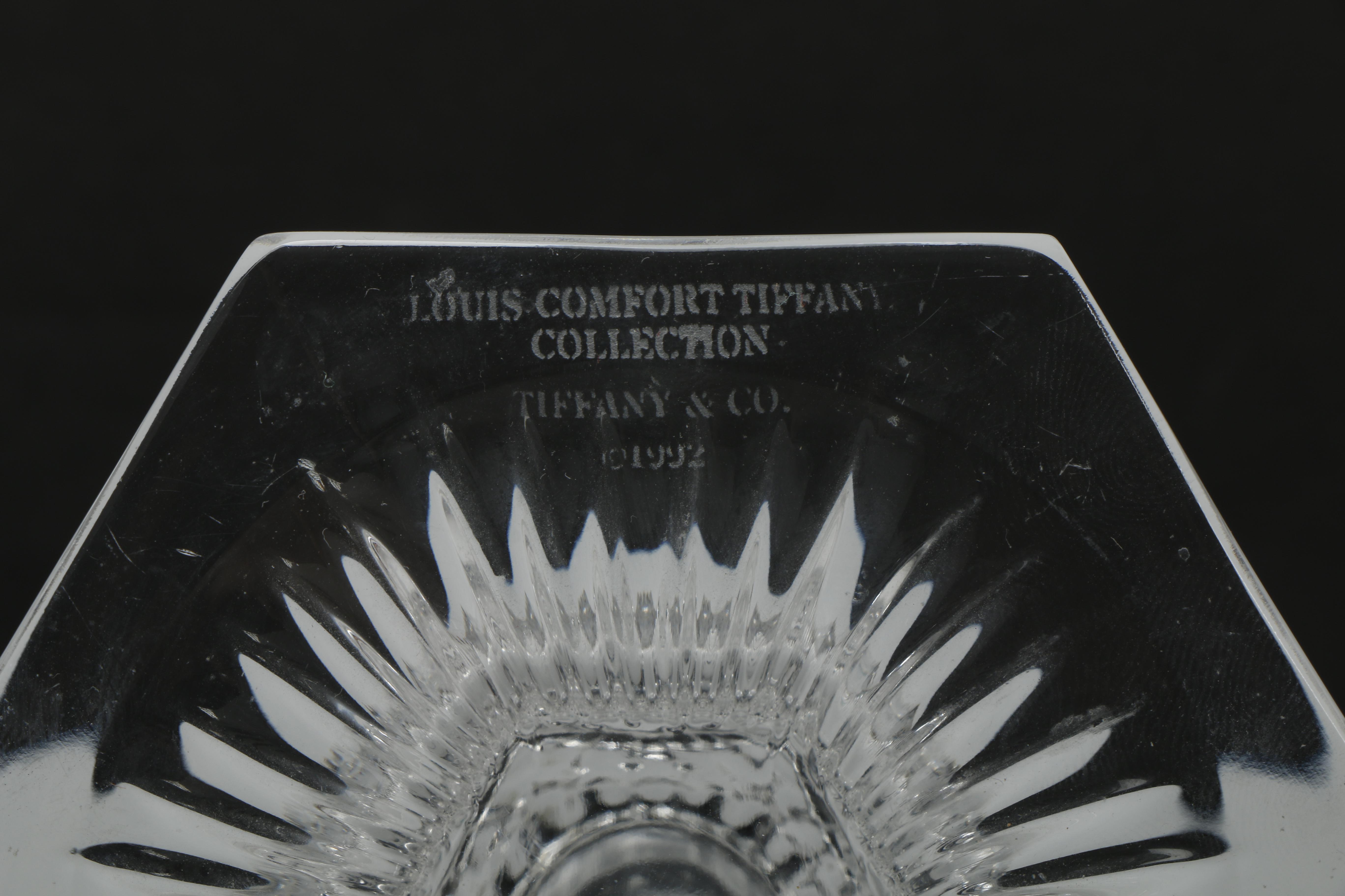 Tiffany & Co. "Louis Comfort Tiffany Collection" Crystal Candleholders