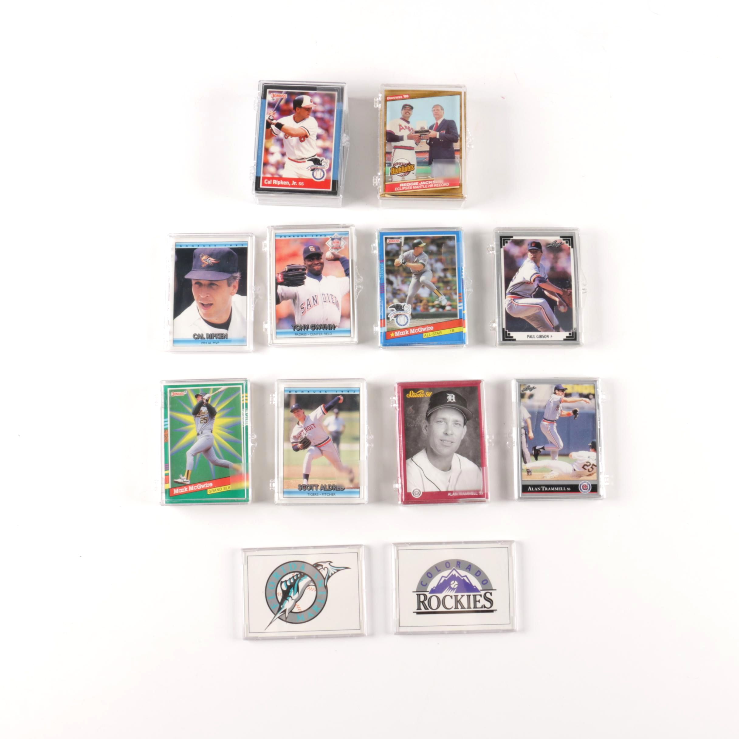 Collection of 1980s and 1990s Leaf and Donruss Baseball Cards