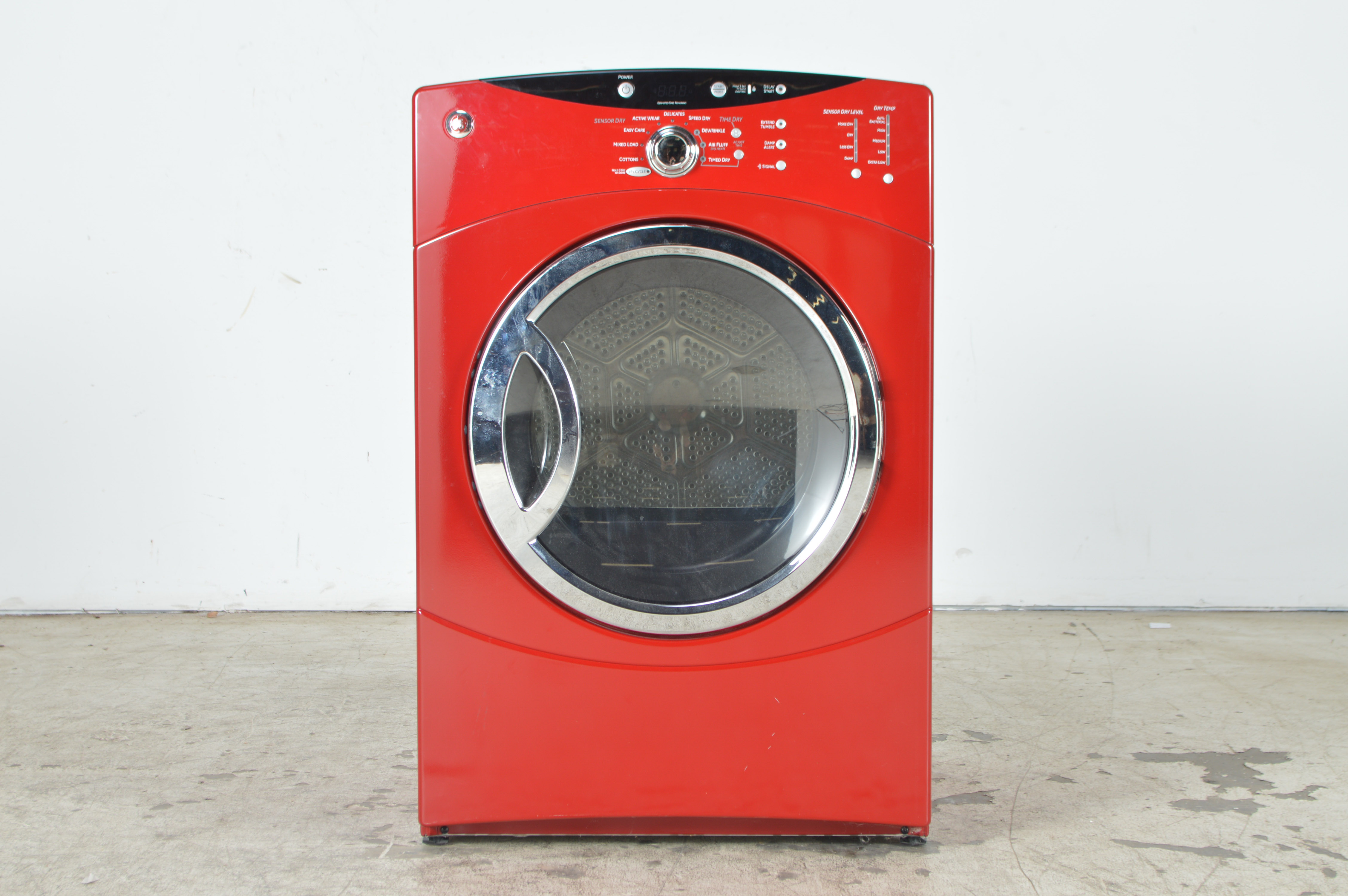 Red GE Electric Dryer