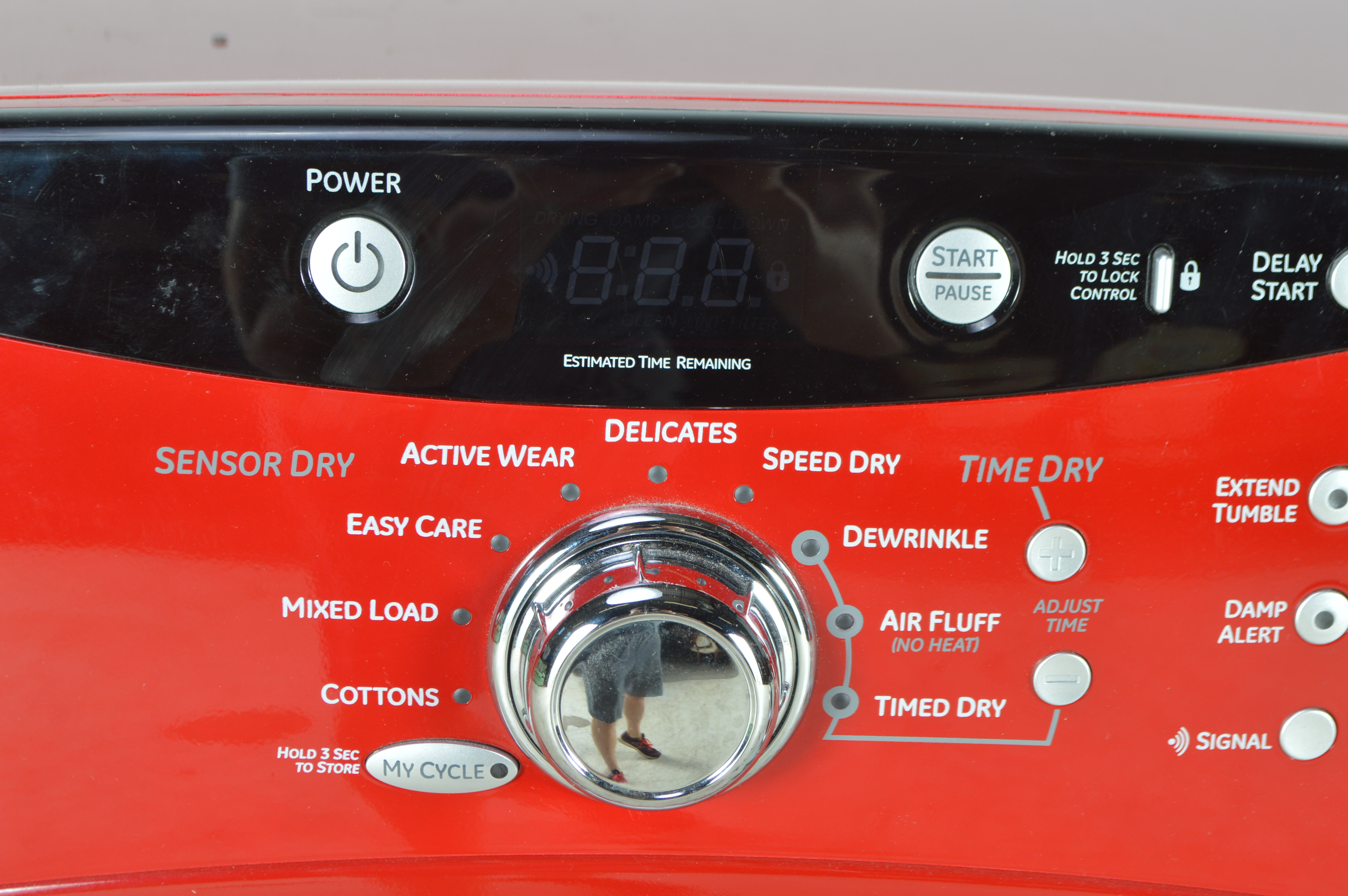 Red GE Electric Dryer