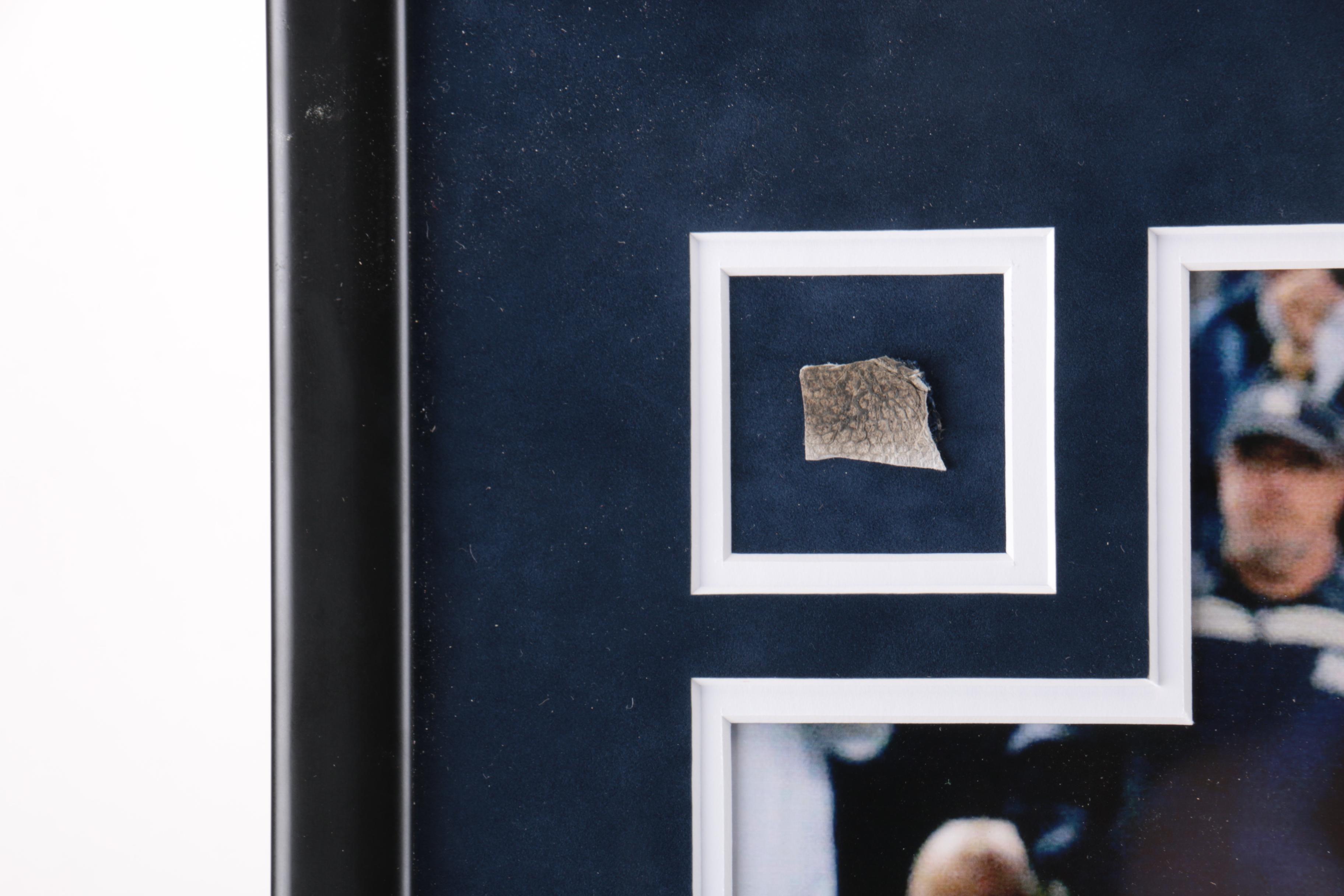 Photograph of Derek Jeter With Batting Glove Swatch From "The Final Hit In Yankees Stadium"