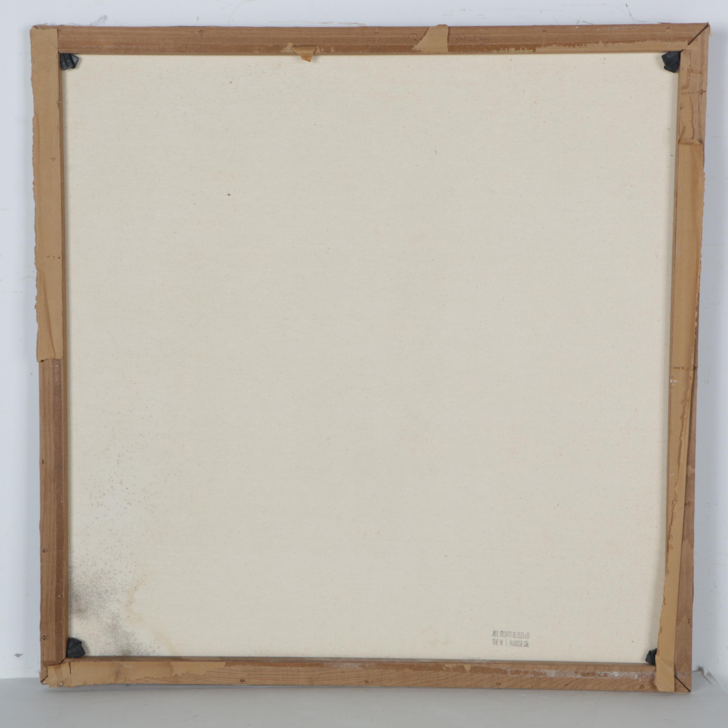 Barbara Hess Pugsley Oil On Canvas Women With Parasols and Dogs