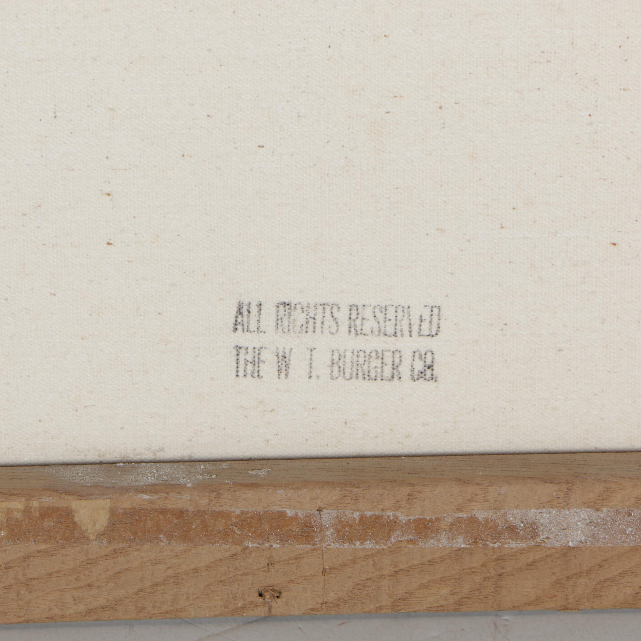 Barbara Hess Pugsley Oil On Canvas Women With Parasols and Dogs