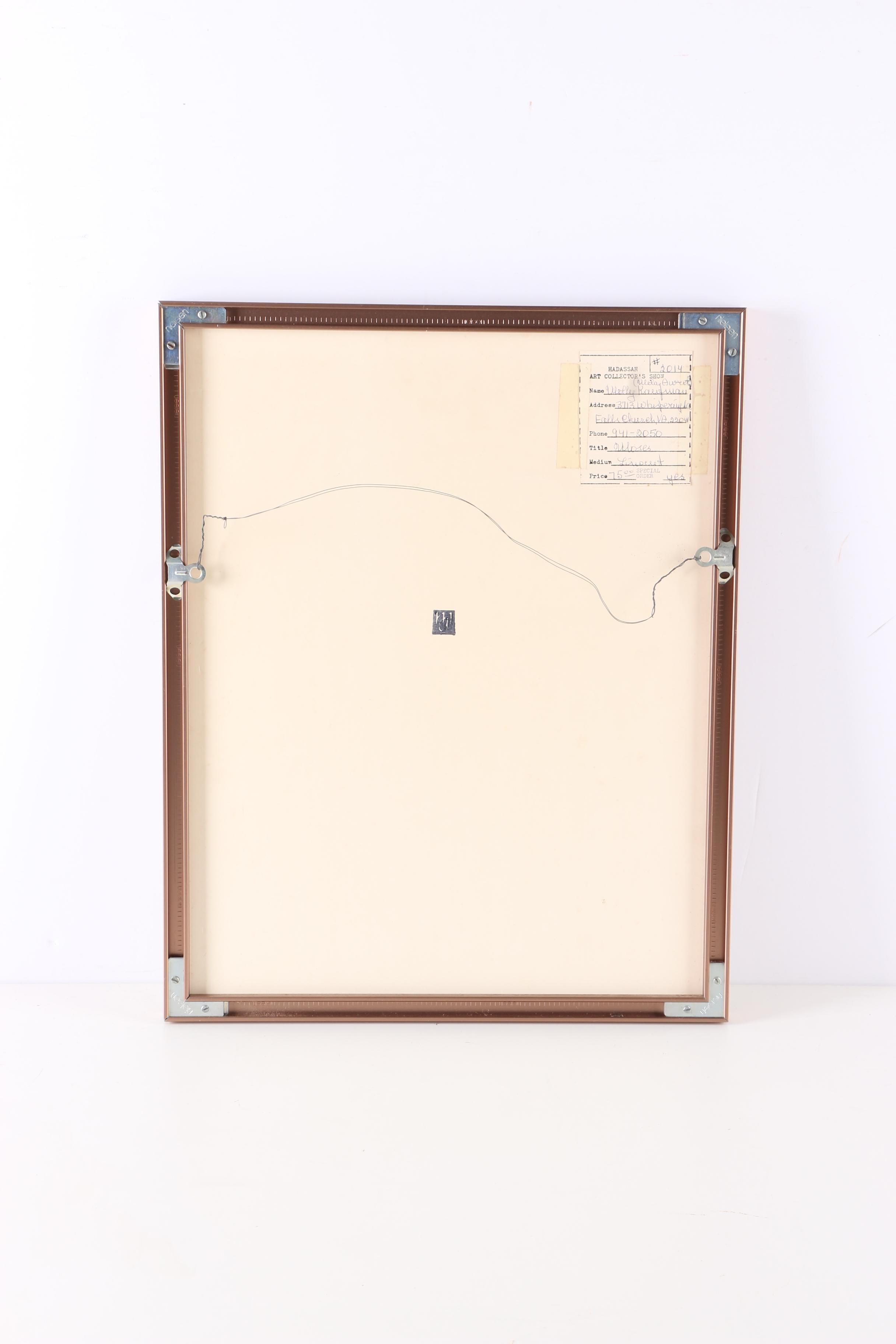 Linocut on Paper "Moses"