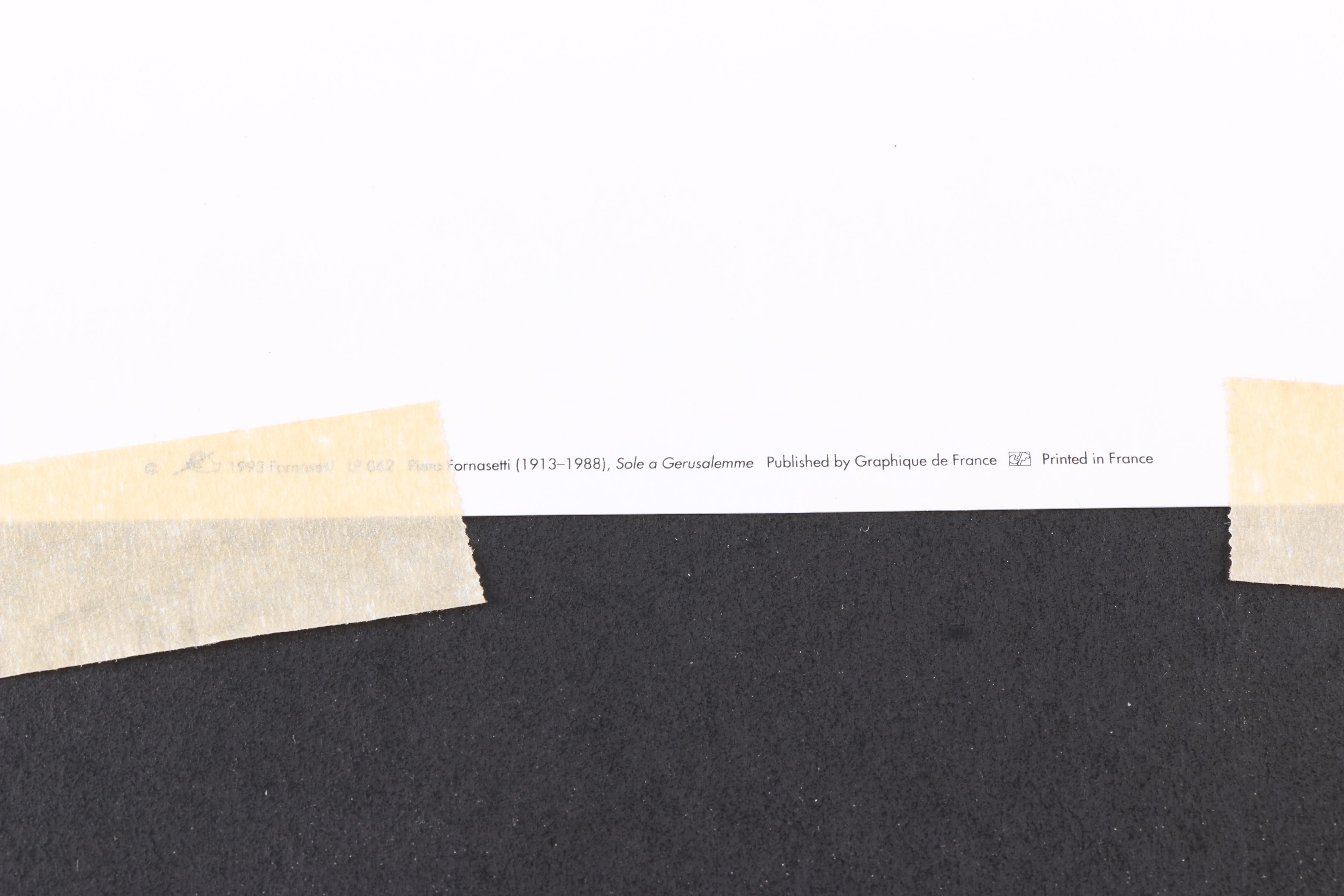 Piero Fornasetti Serigraph on Paper "Sole a Gerusalemme"