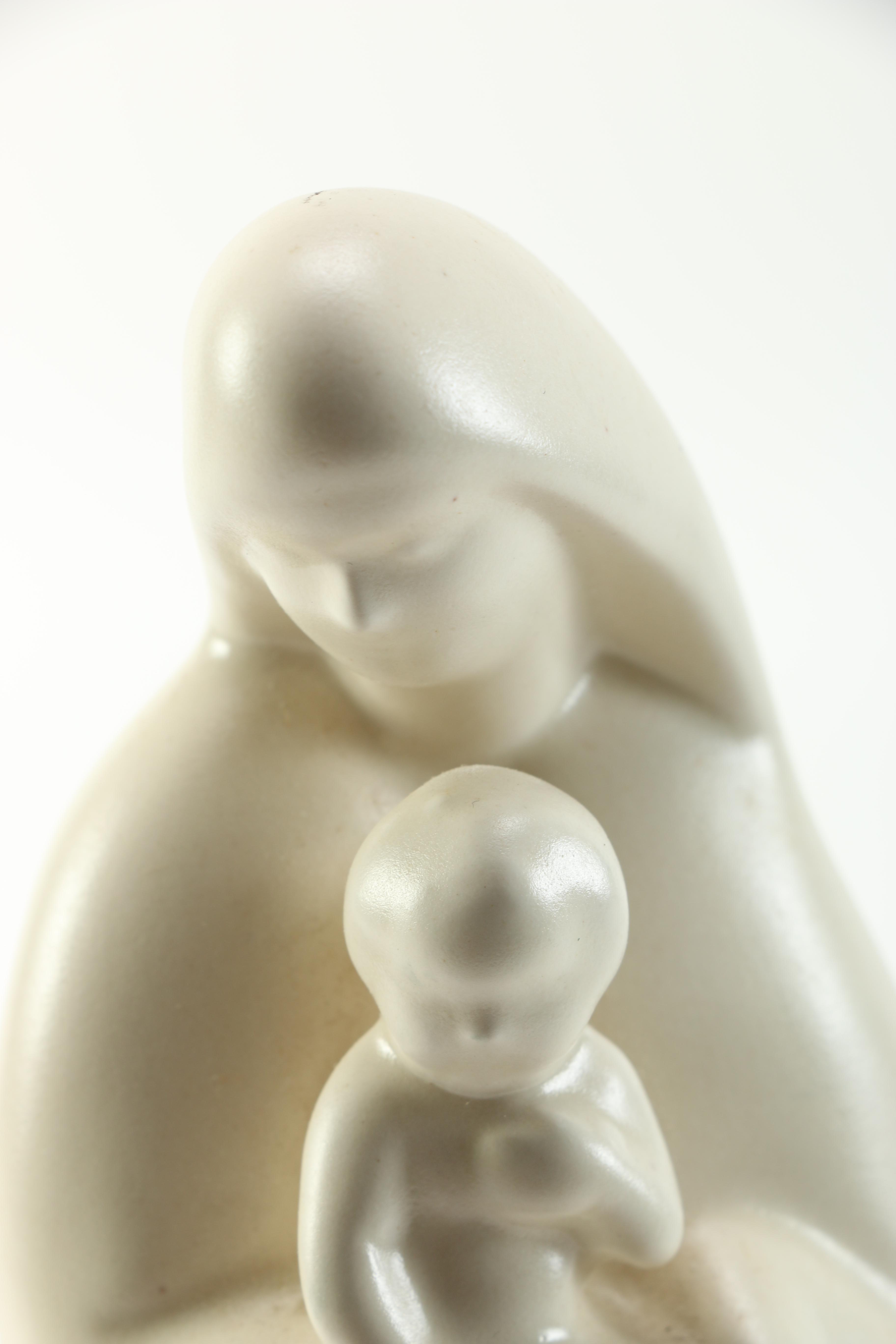 Haeger Ceramic Mother with Child Planter