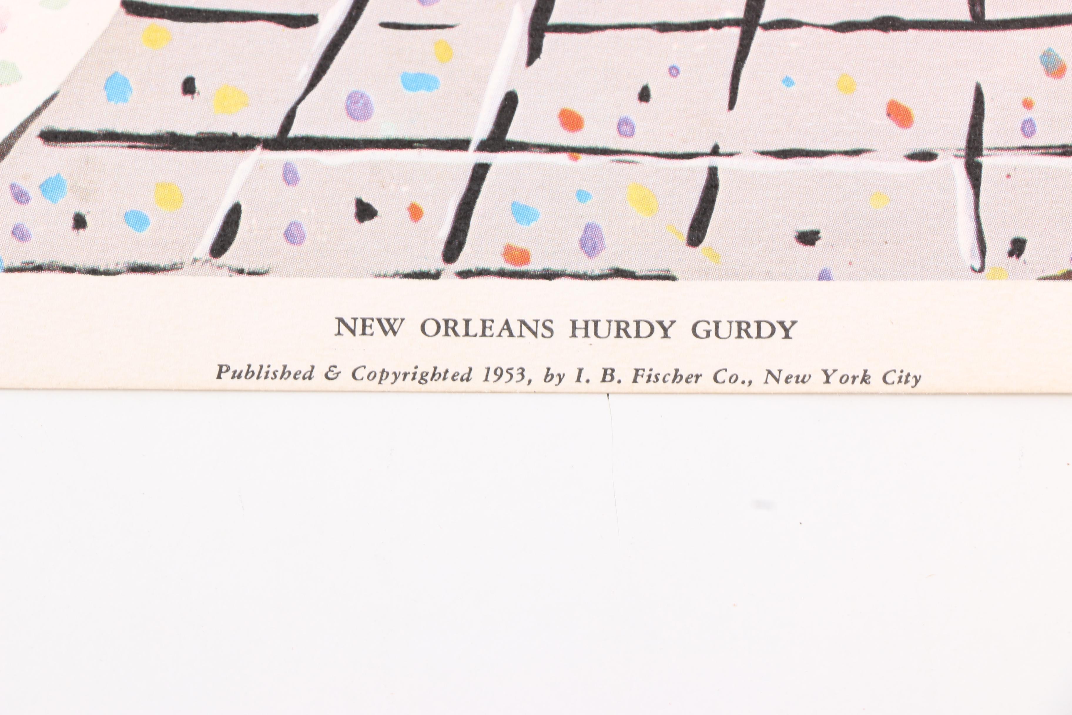 Offset Lithograph After Sikat of American Street Scenes