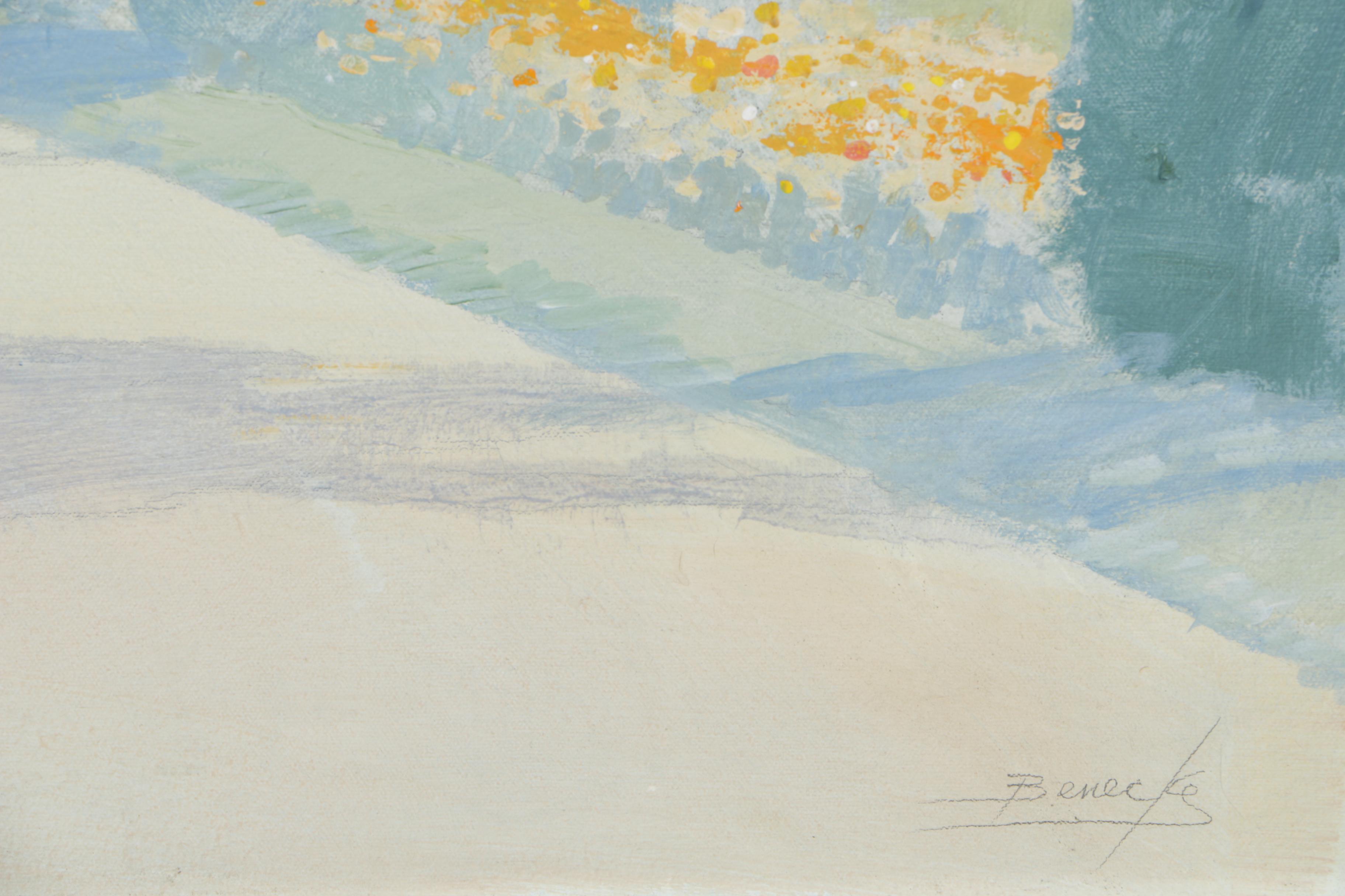 William Benecke Oil on Canvas Board "Malmaison"