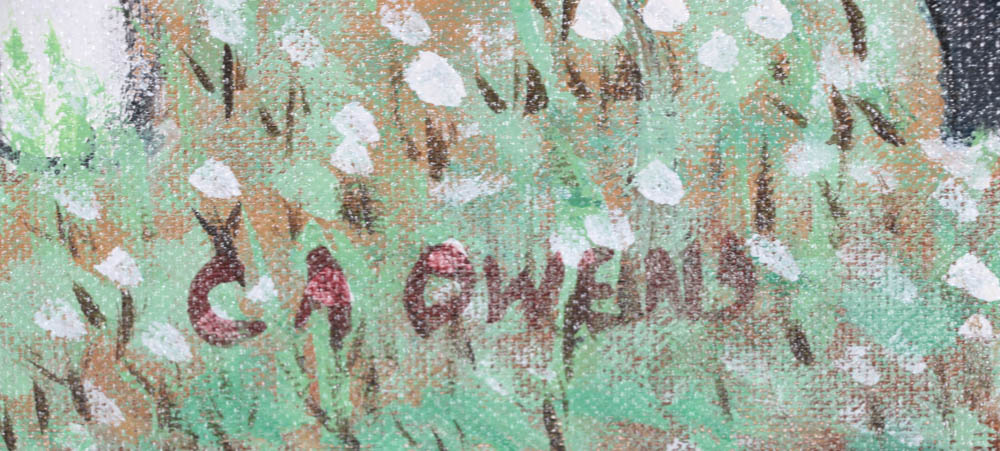 Original Folk Art Painting by Charles A Owens (1922-1997)