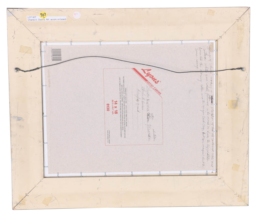 Original Folk Art Painting by Charles A Owens (1922-1997)