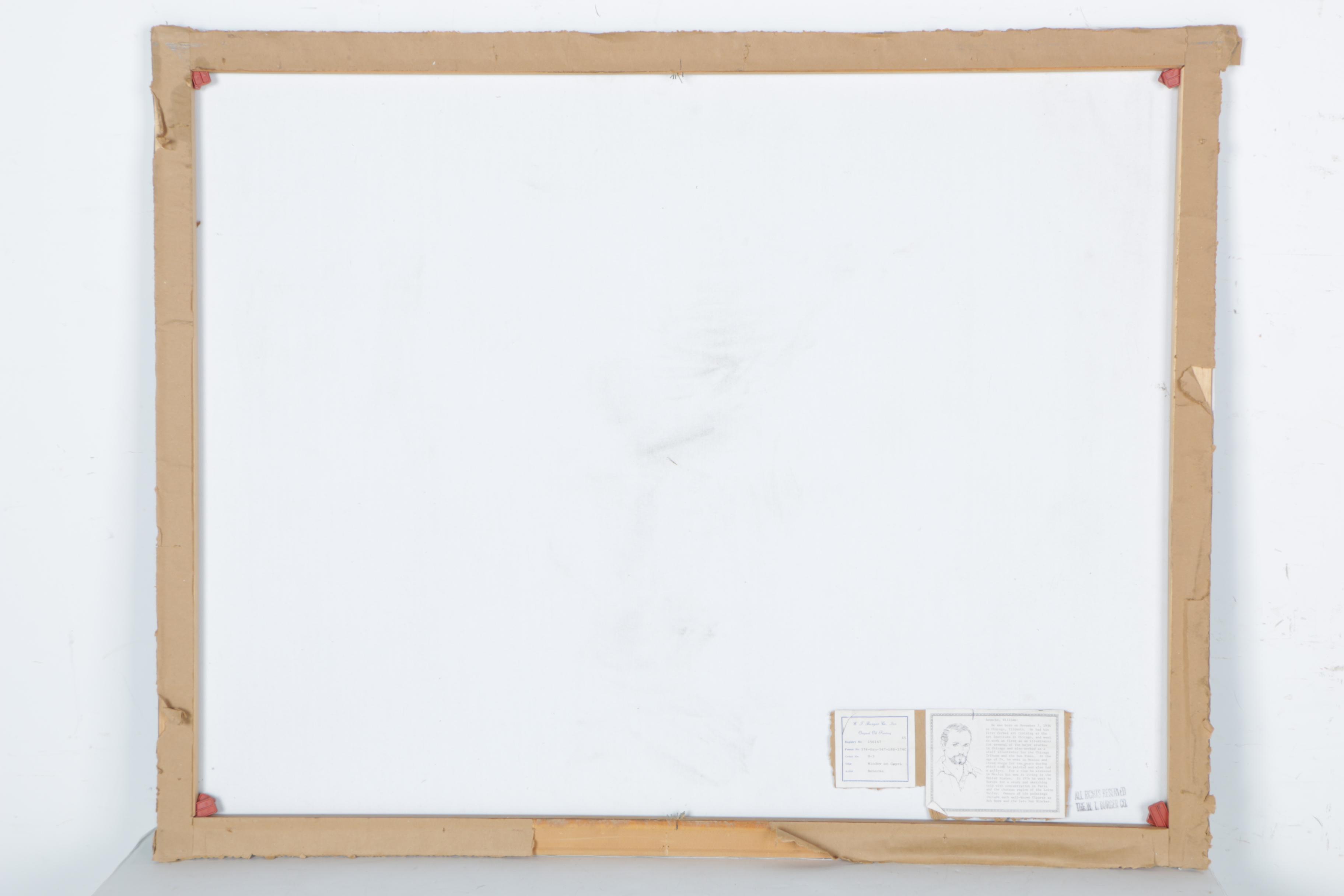 William Benecke Original Oil "Window on Capri"