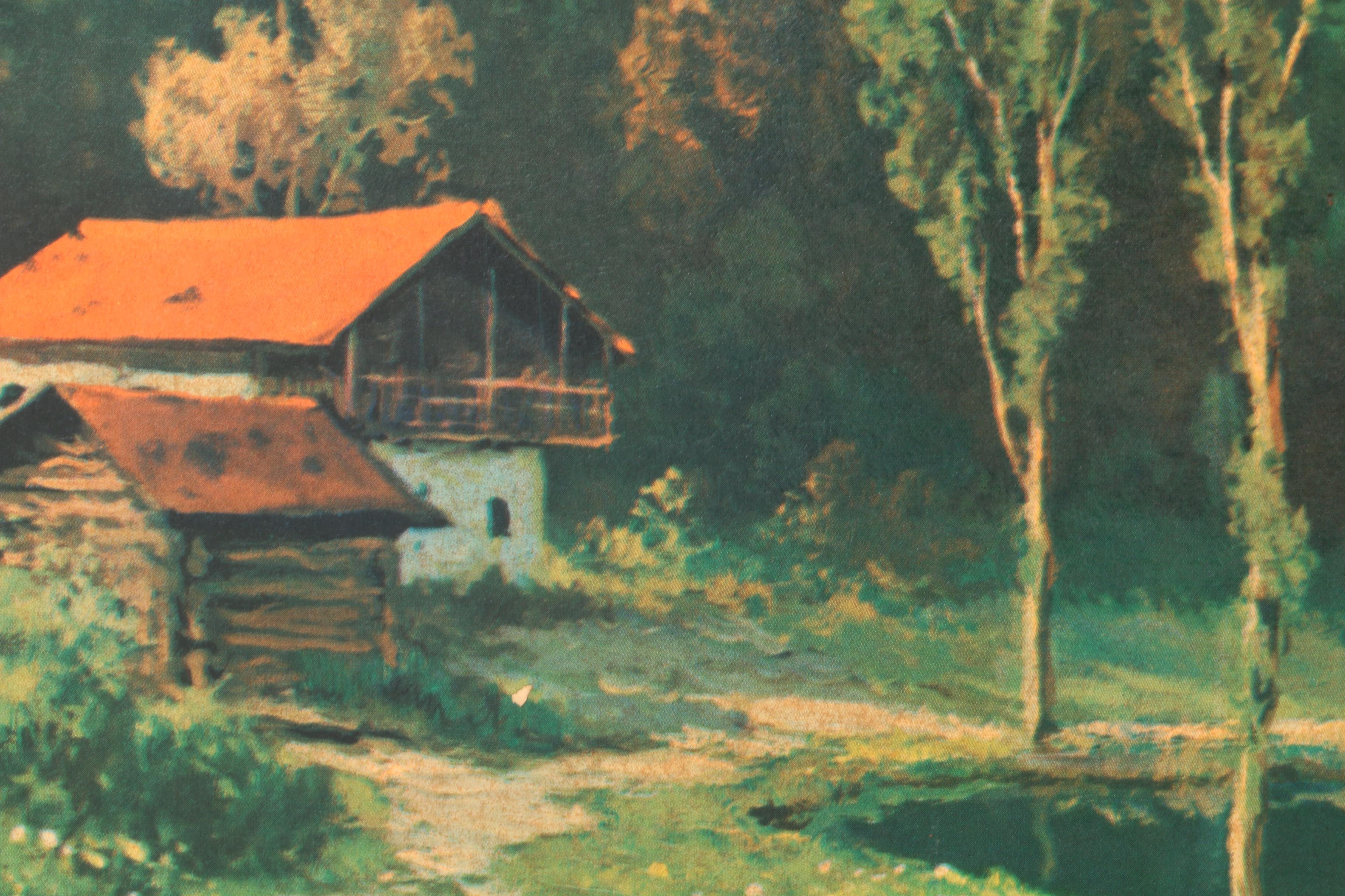 Framed Offset Lithograph of Landscapes