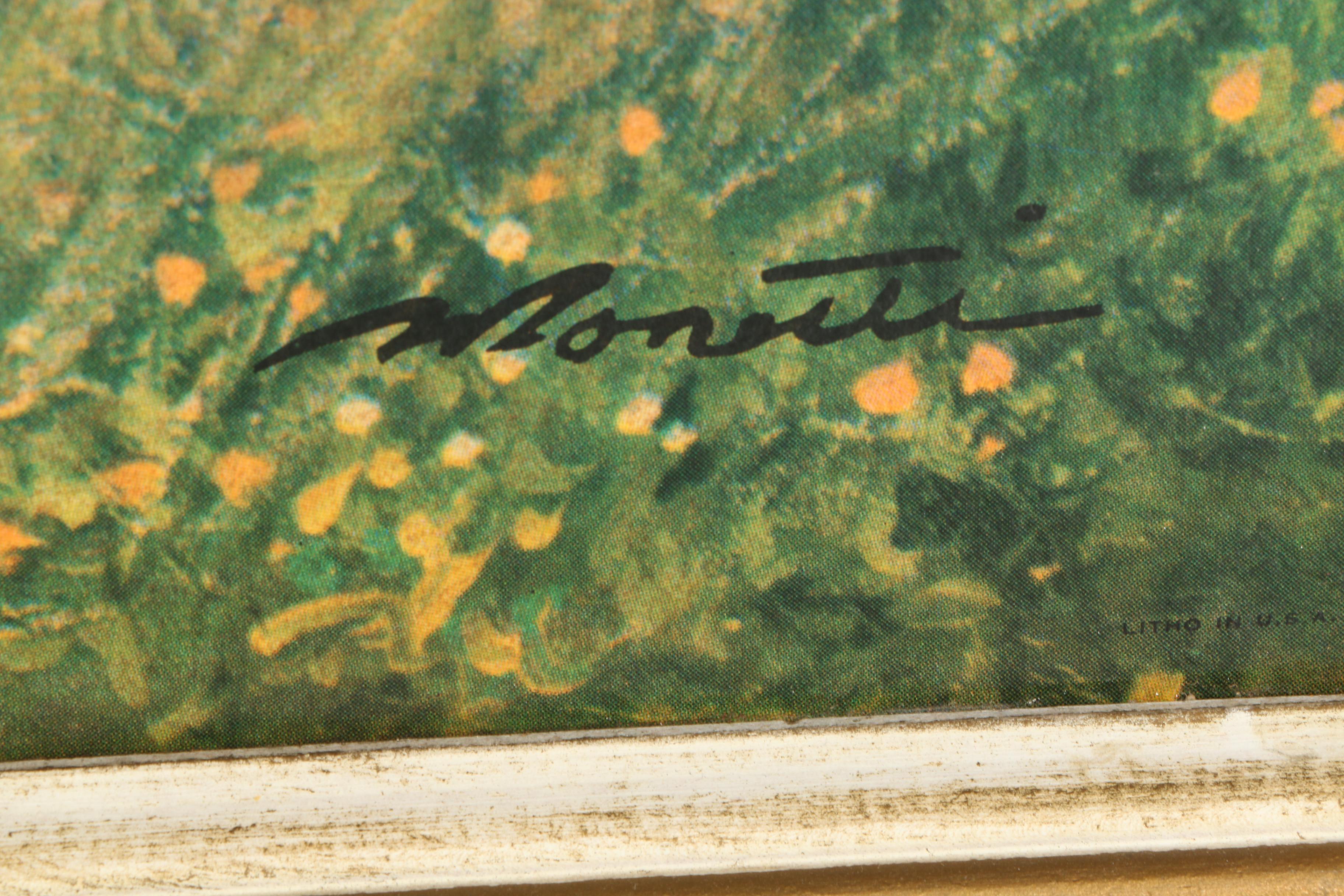 Framed Offset Lithograph of Landscapes