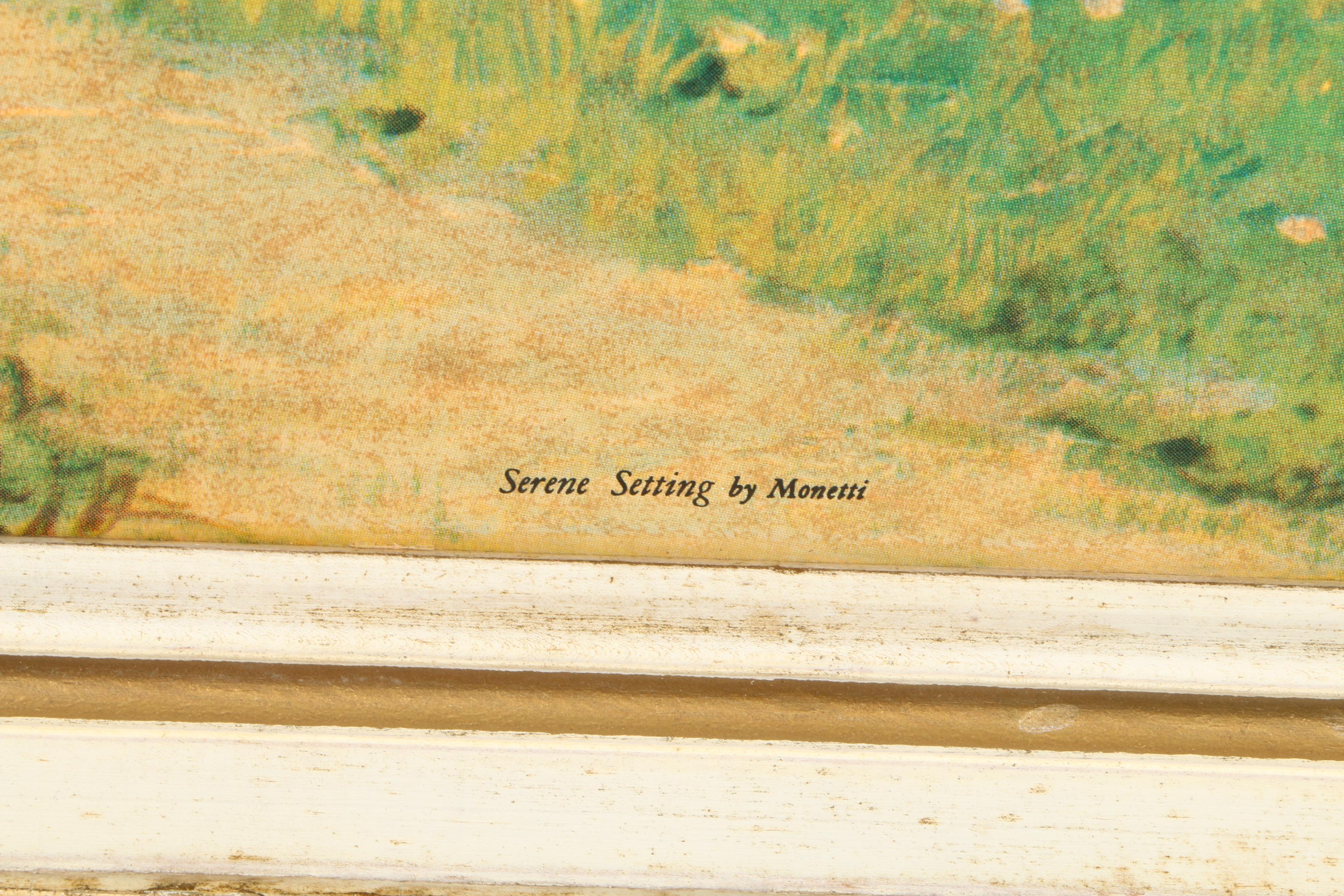 Framed Offset Lithograph of Landscapes