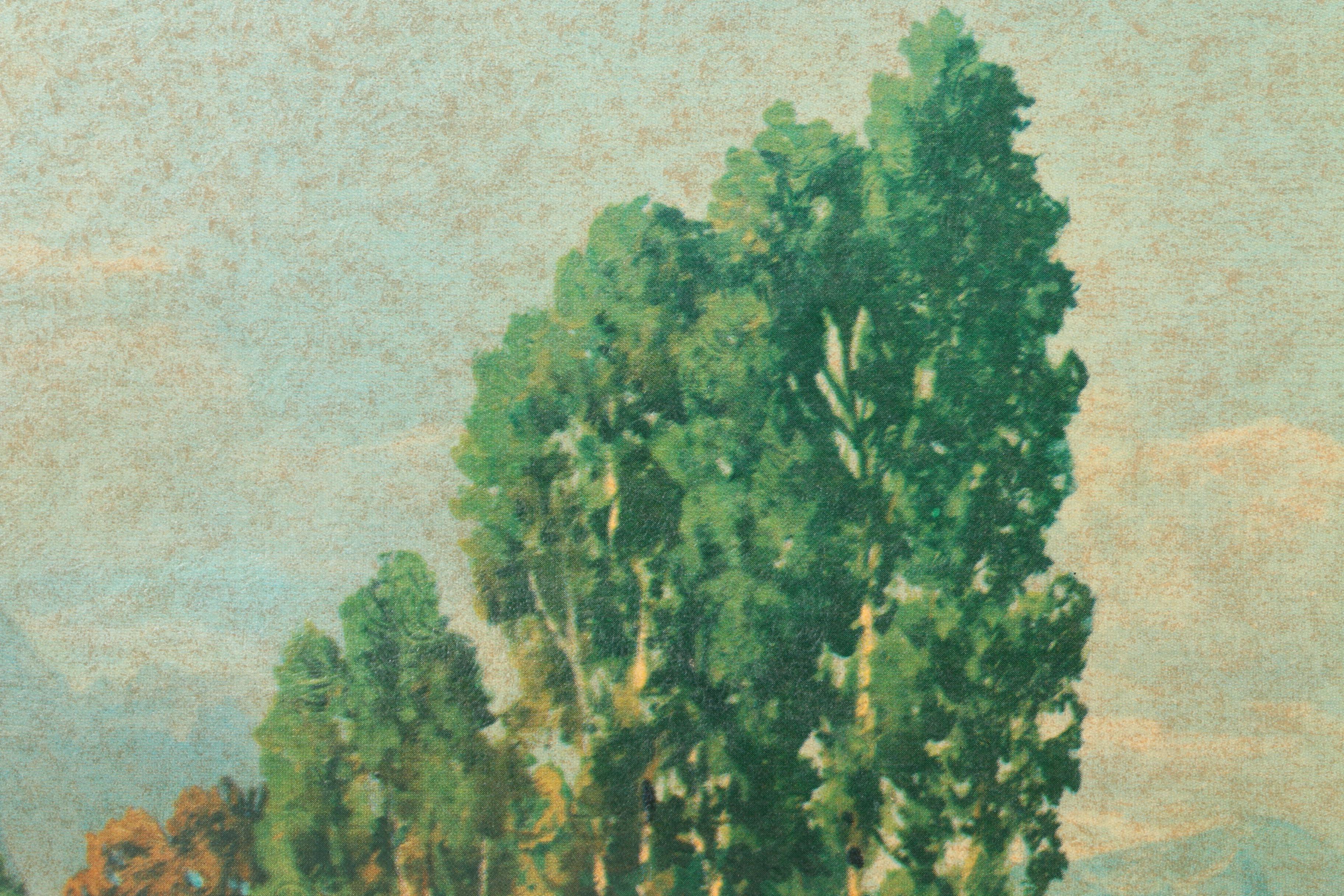 Framed Offset Lithograph of Landscapes