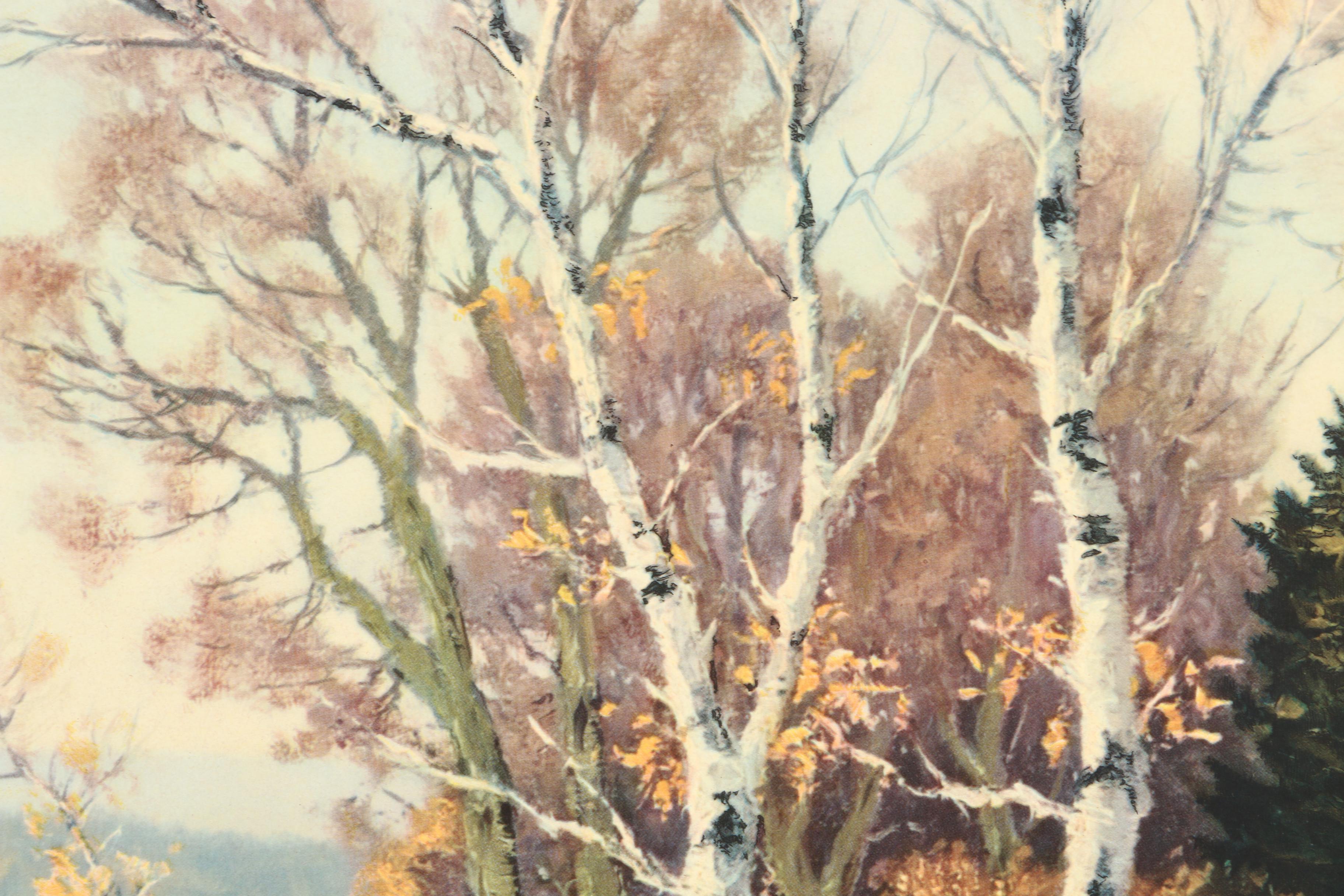 Framed Offset Lithograph of Landscapes