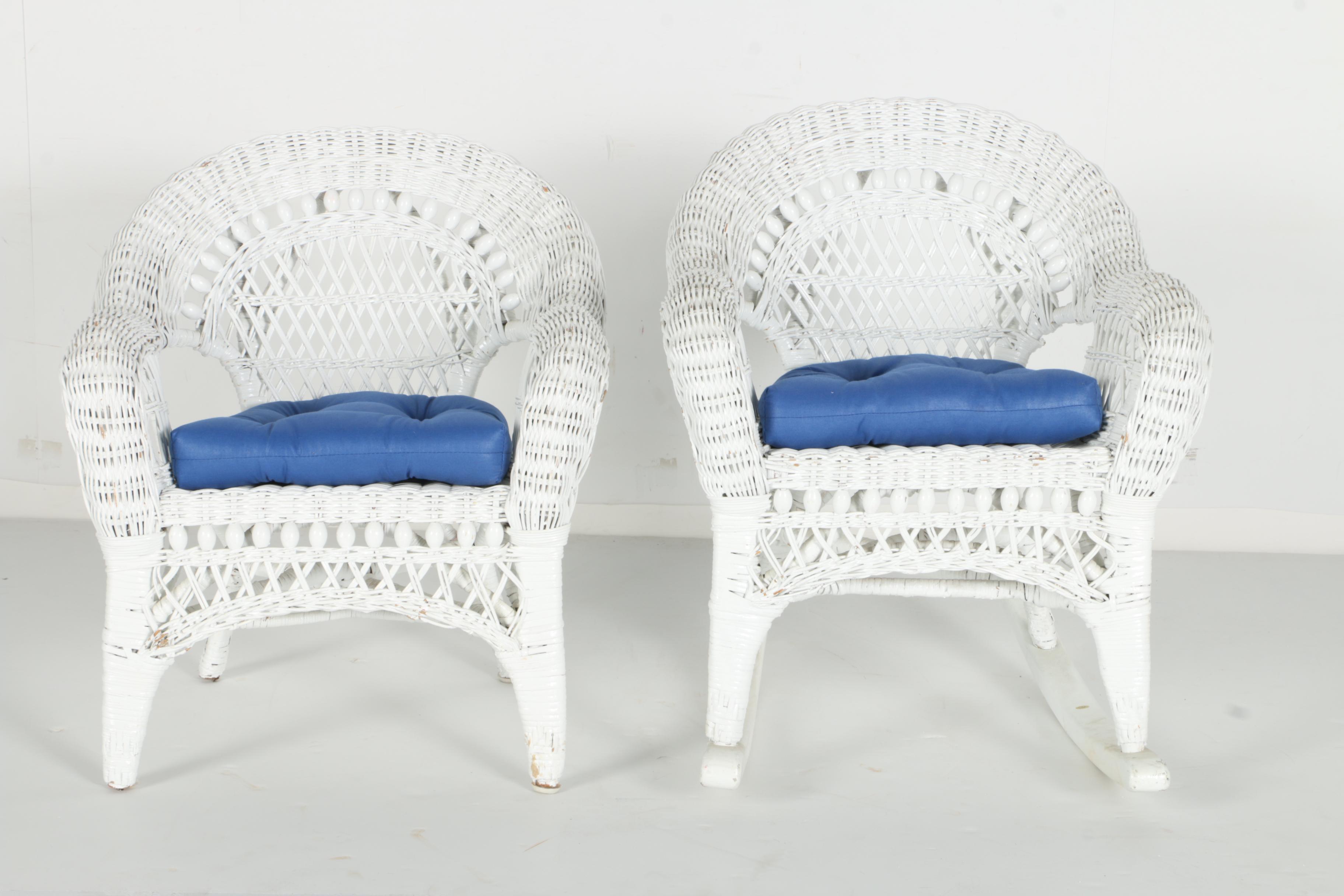 Children's Wicker Toy Furniture Set