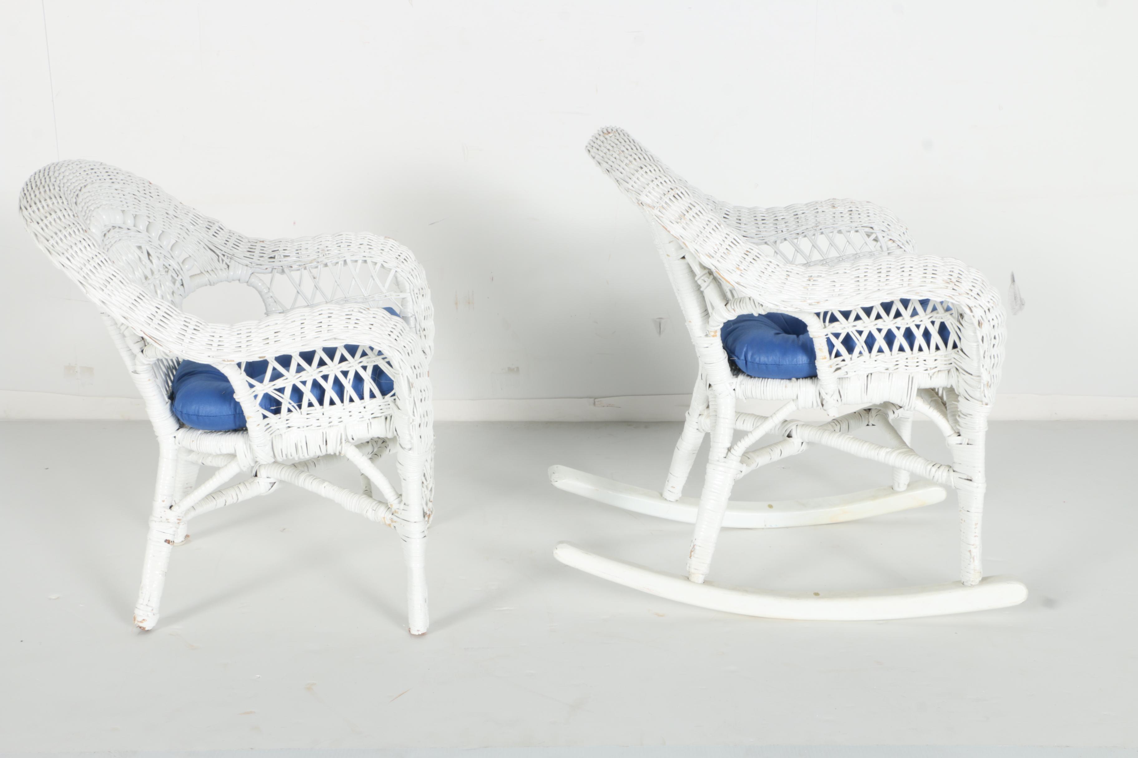 Children's Wicker Toy Furniture Set