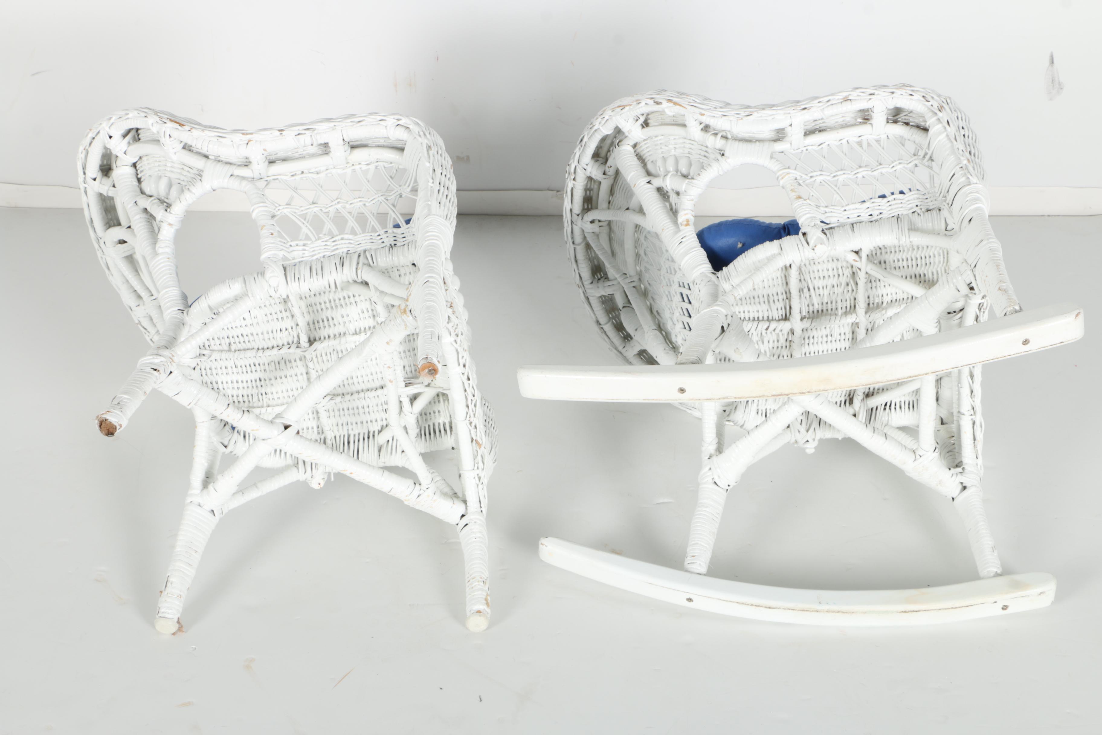 Children's Wicker Toy Furniture Set