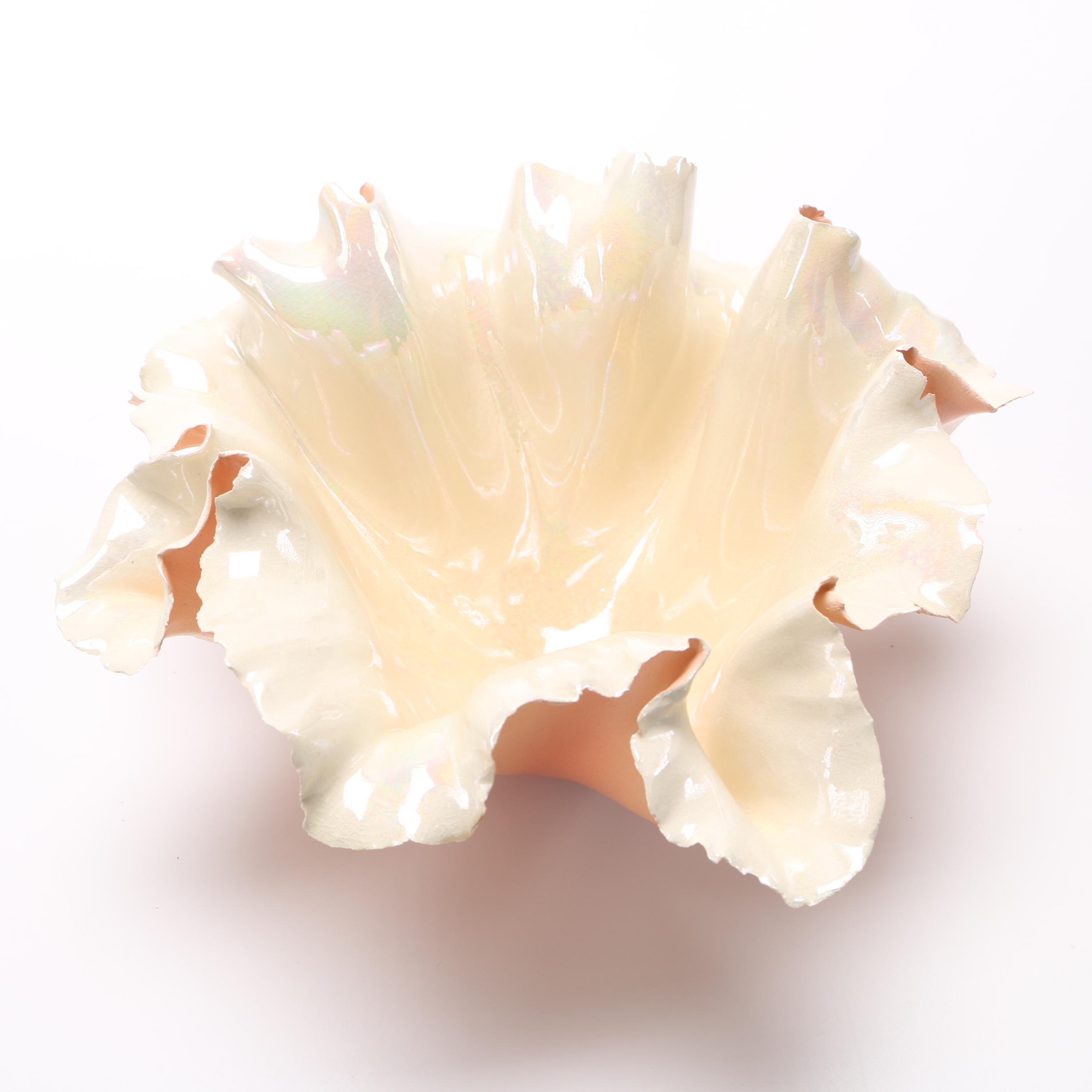 Handbuilt Pink Porcelain Handkerchief Bowls